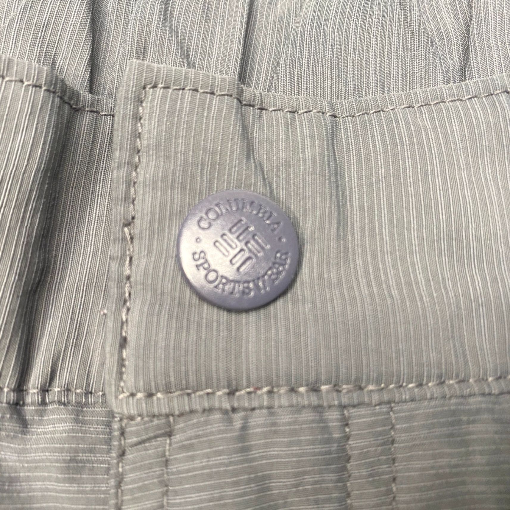 Vintage Columbia Cargo Pants Mens Large 36x32 Gray Black Elastic Waist Hiking Outdoor Pants Mens Gray-Columbia Cargo Outdoor Hiking 90s? Size US 36 / EU 52 - 6 Thumbnail