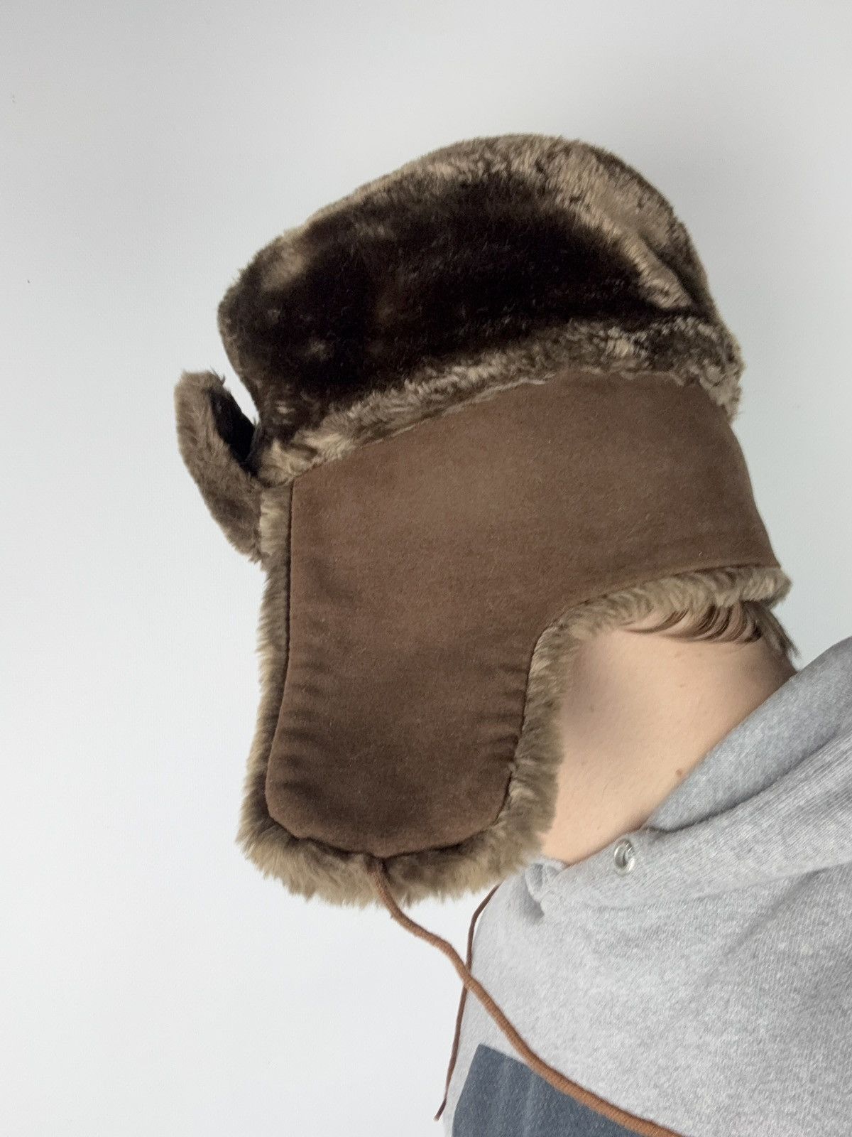 Japanese Brand Vintage Y2K 90s Retro Ushanka Fuzzy Mohair Trapper hat Size ONE SIZE - 3 Thumbnail