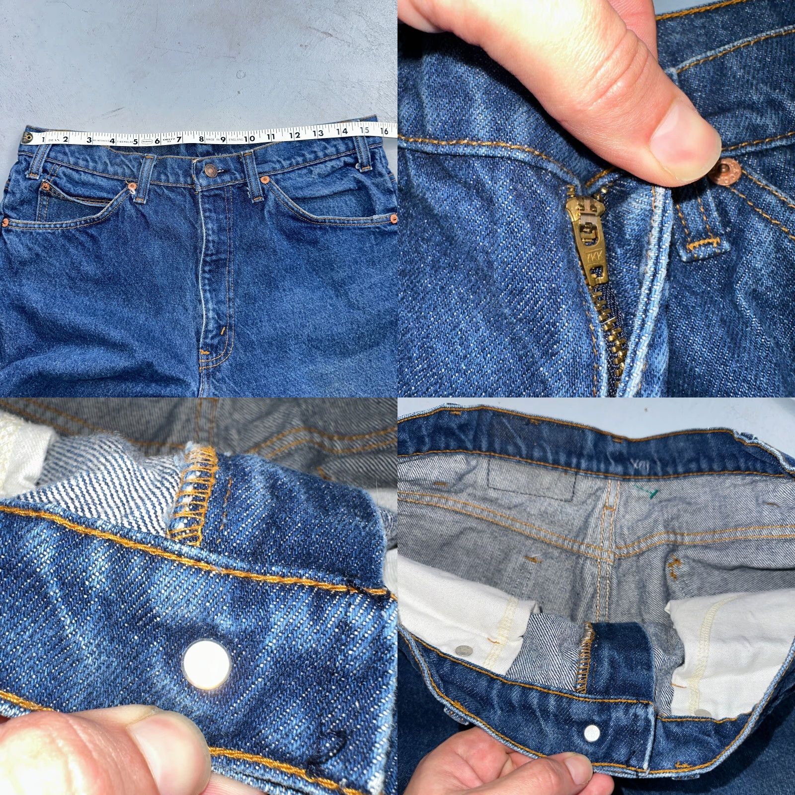 Levi's VINTAGE Levis 517 Jeans 34x36 Act31x35 USA 80s Orange Tab Bootcut Flare Blue Denim Mens Size US 34 / EU 50 - 8 Thumbnail