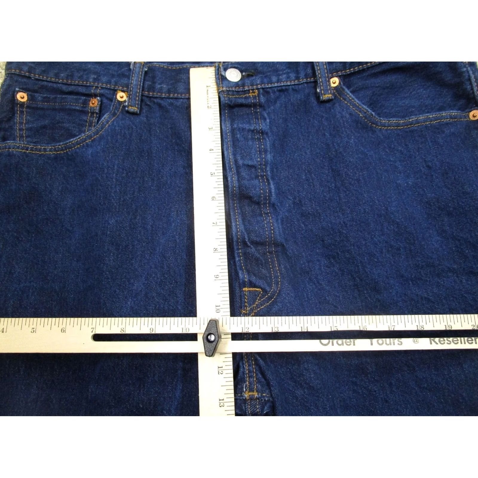 Levi's LEVIS 501 Jeans Men 42x30 Blue Button Fly Original Fit Pants Dark Wash Denim Jeans Size US 42 / EU 58 - 7 Thumbnail