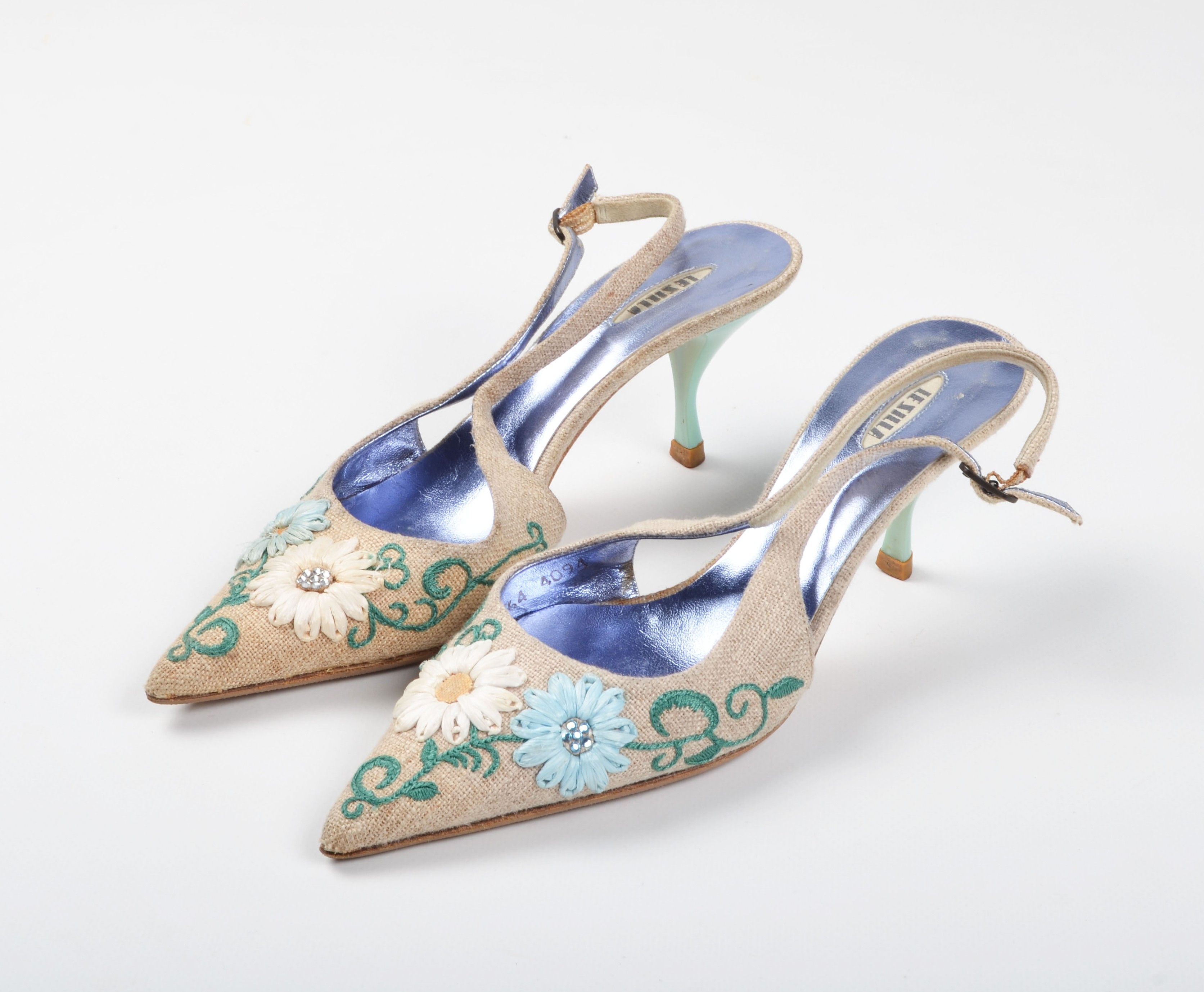 Le Silla Vintage Le Silla Y2K Fairy Floral Regencycore Mules Pumps Size US 6 / IT 36 - 1 Thumbnail