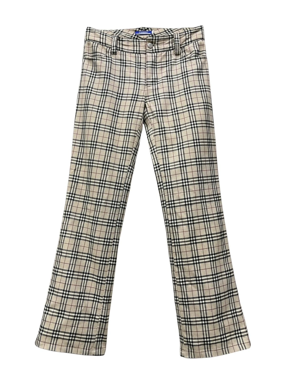 Burberry Vintage Burberry Blue Label Iconic Nova Check Wool Pants Size 27" / US 4 / IT 40 - 2 Thumbnail