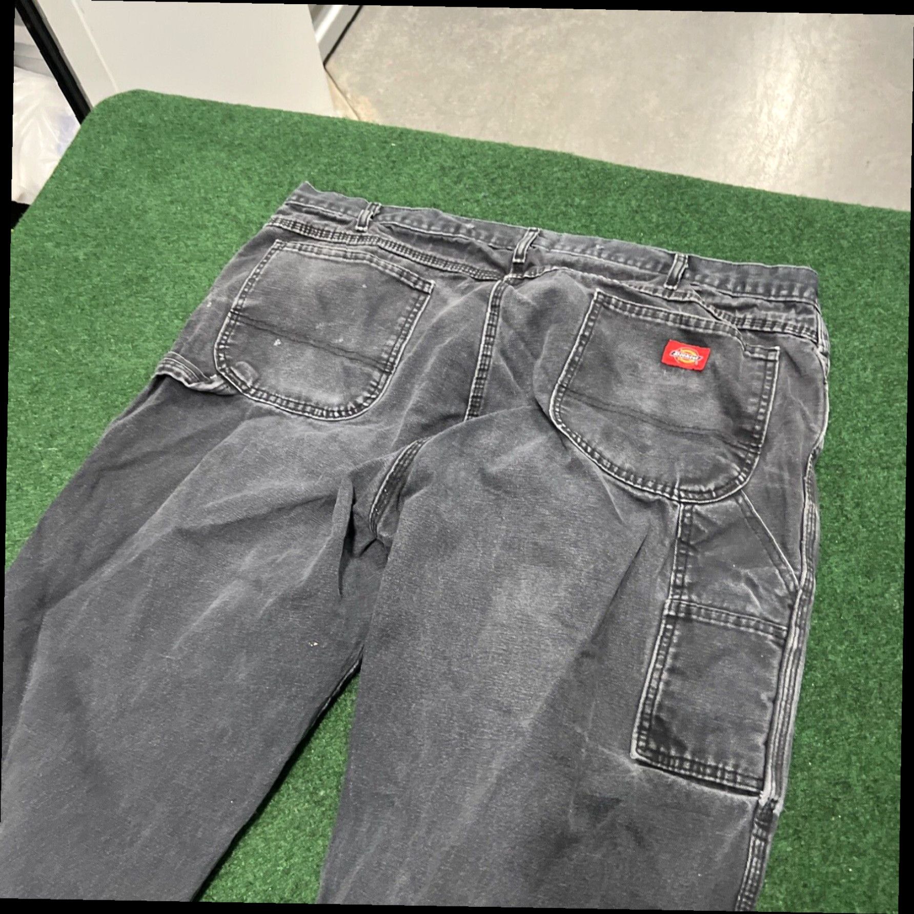 Dickies Dickies Carpenter Pants 44x27 Black Canvas Workwear Straight Leg Size US 44 / EU 60 - 4 Thumbnail