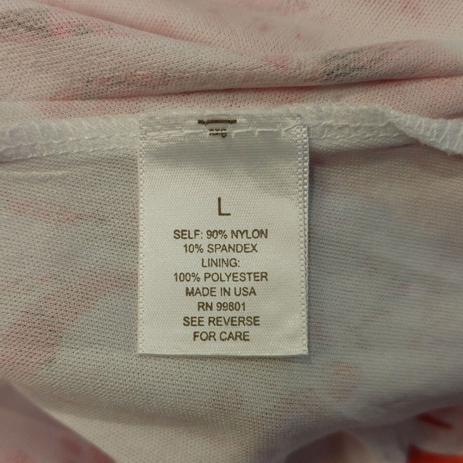 Other Roz & Ali Women's Orange Sheer Floral Nylon Blouse Top LG Size L / US 10 / IT 46 - 4 Thumbnail