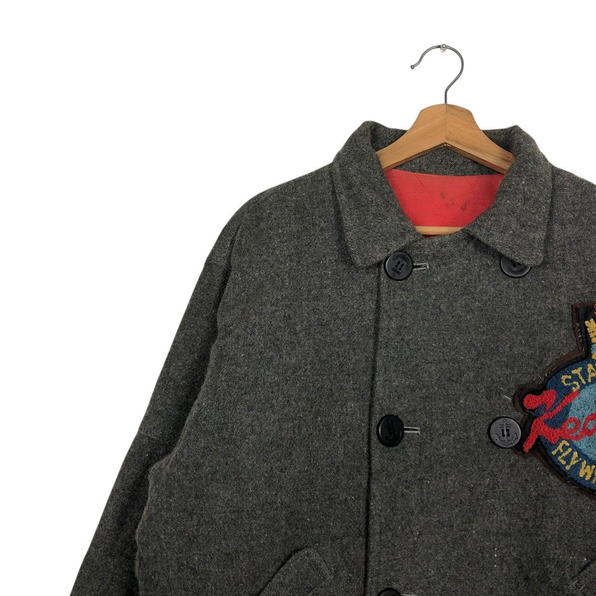 Hysteric Glamour 🔥VINTAGE WOOL BOMBER JACKET KEARNEY HOUSE FULLPATCH BIG LOGO Size US M / EU 48-50 / 2 - 9 Thumbnail