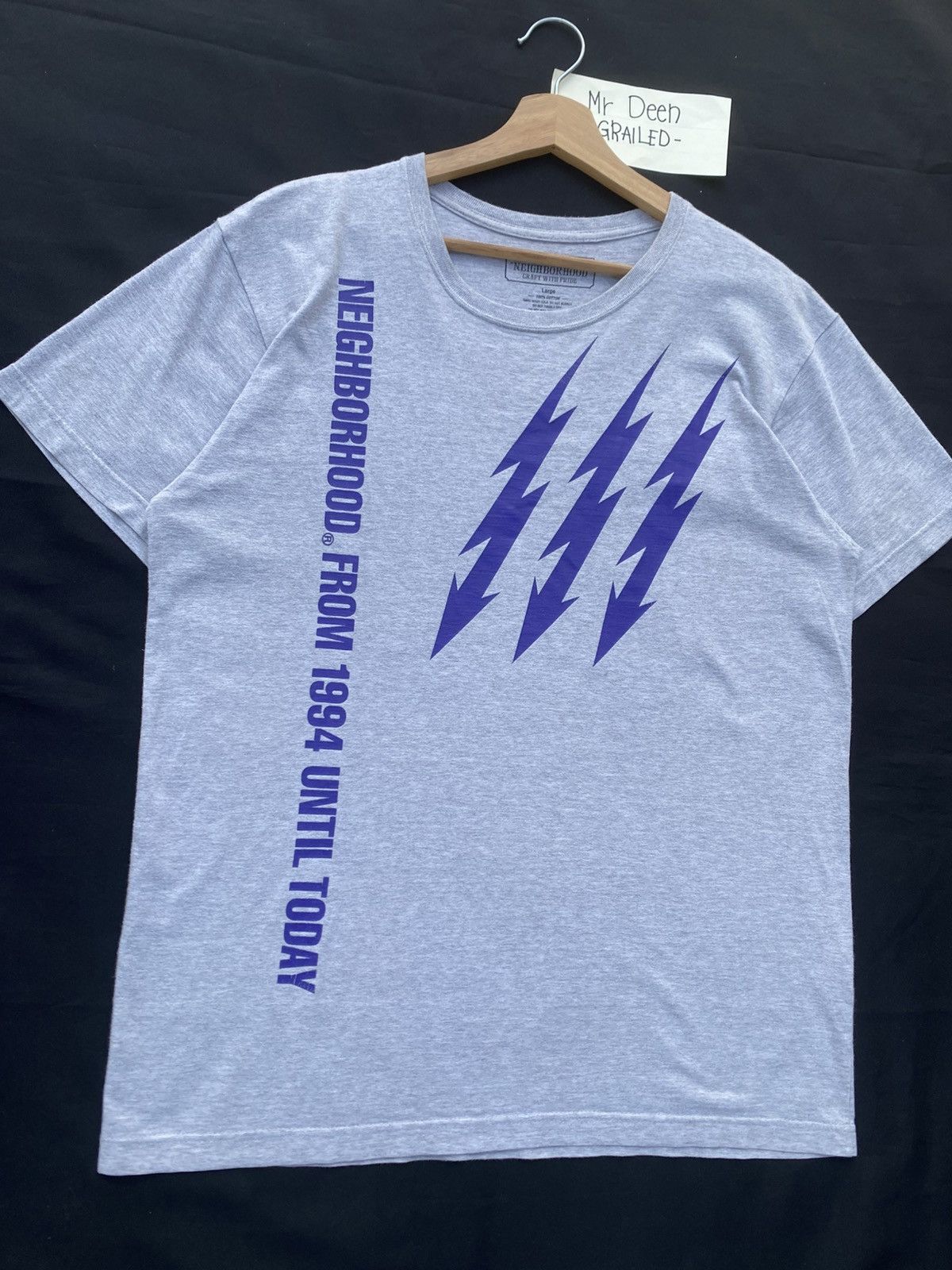 Neighborhood Rare Neighborhood Familia Japanese Brand Grey Tshirt Size US L / EU 52-54 / 3 - 6 Thumbnail