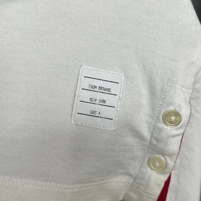 Thom Browne Thom Browne Men's White Cotton T-Shirt . Size US L / EU 52-54 / 3 - 3 Thumbnail