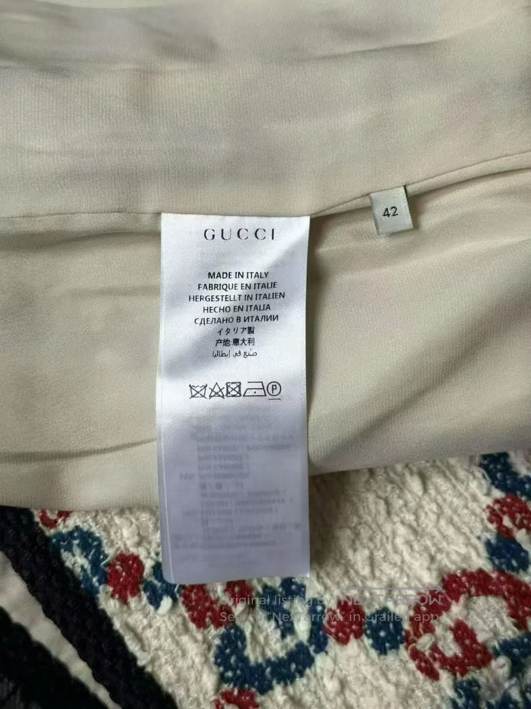 Gucci Guicci Checked Tweed Full Print Jacket| Size M / US 6-8 / IT 42-44 - 4 Thumbnail