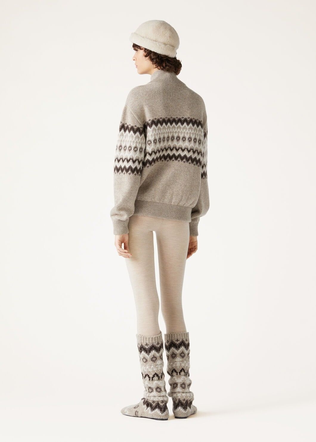 Loro Piana o1w1db10825 FAO6313 Alpe Pile Bomber Sweater in Grey Size L / US 10 / IT 46 - 5 Thumbnail