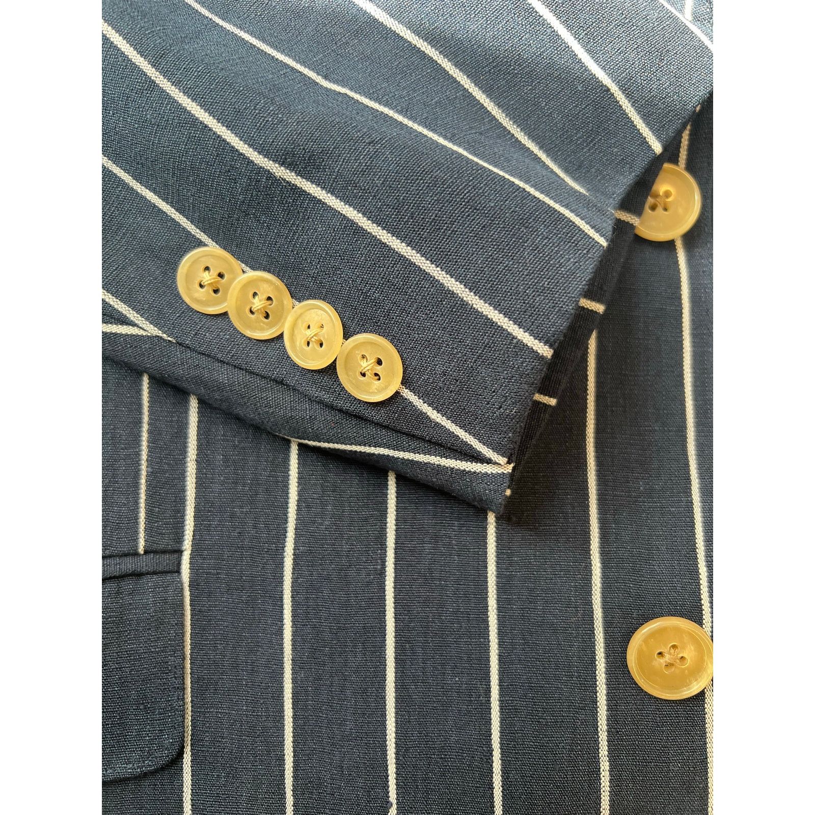 Hickey Hickey Navy Blue & White Suit Jacket 3 Buttons Size 42R JL Size 42R - 12 Thumbnail