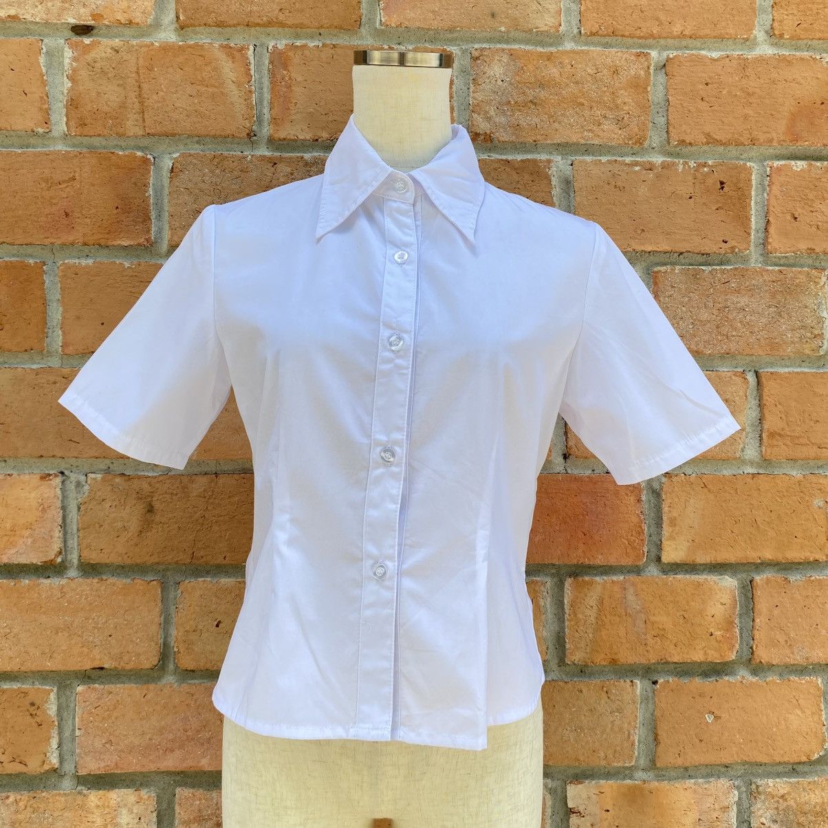 Japanese Brand BODY LINE Y2K Punk White Grace Shirt Size S / US 4 / IT 40 - 3 Thumbnail