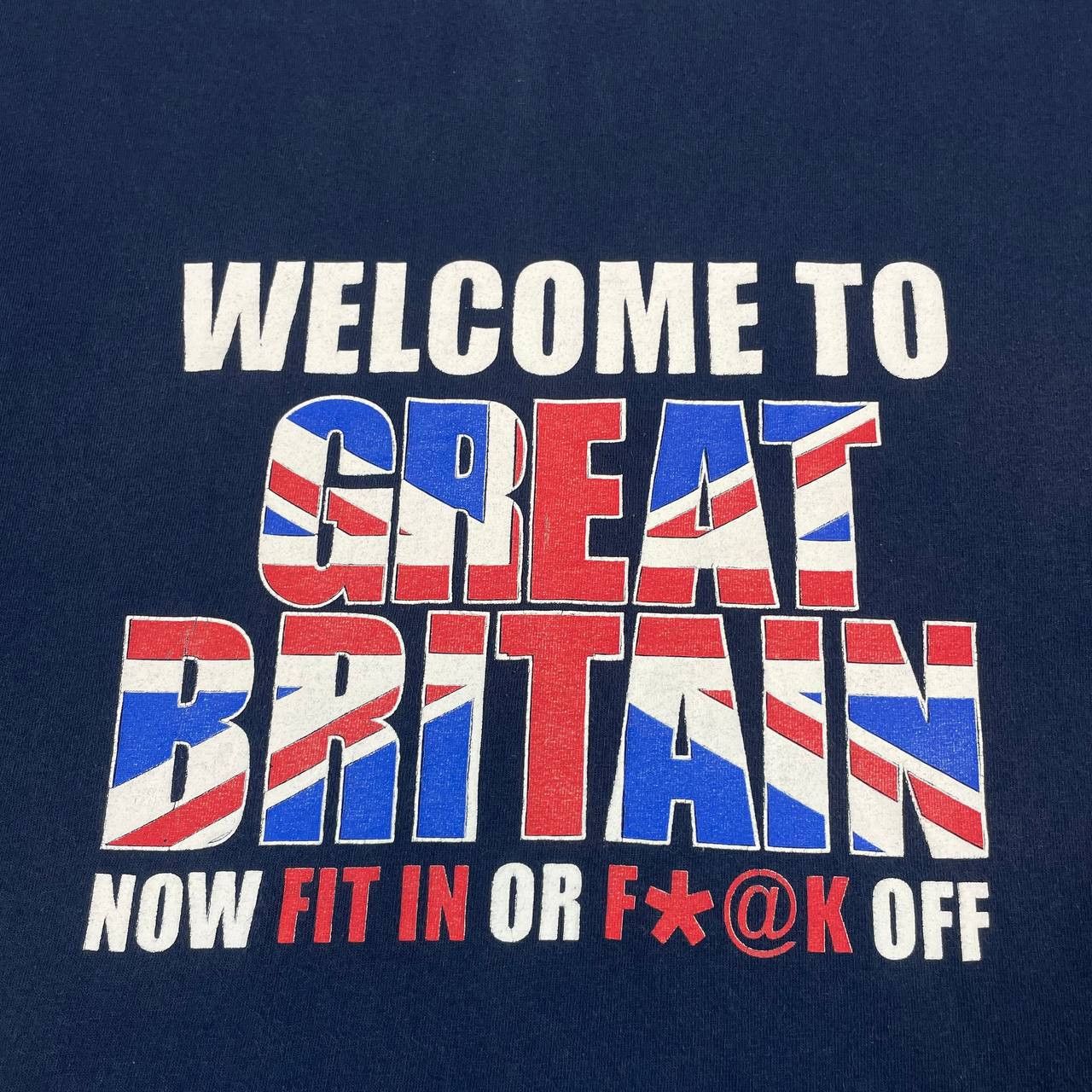 Vintage Vintage Y2K Humor Welcome To Great Britain Fuck Off T-shirt Size US XXL / EU 58 / 5 - 7 Thumbnail