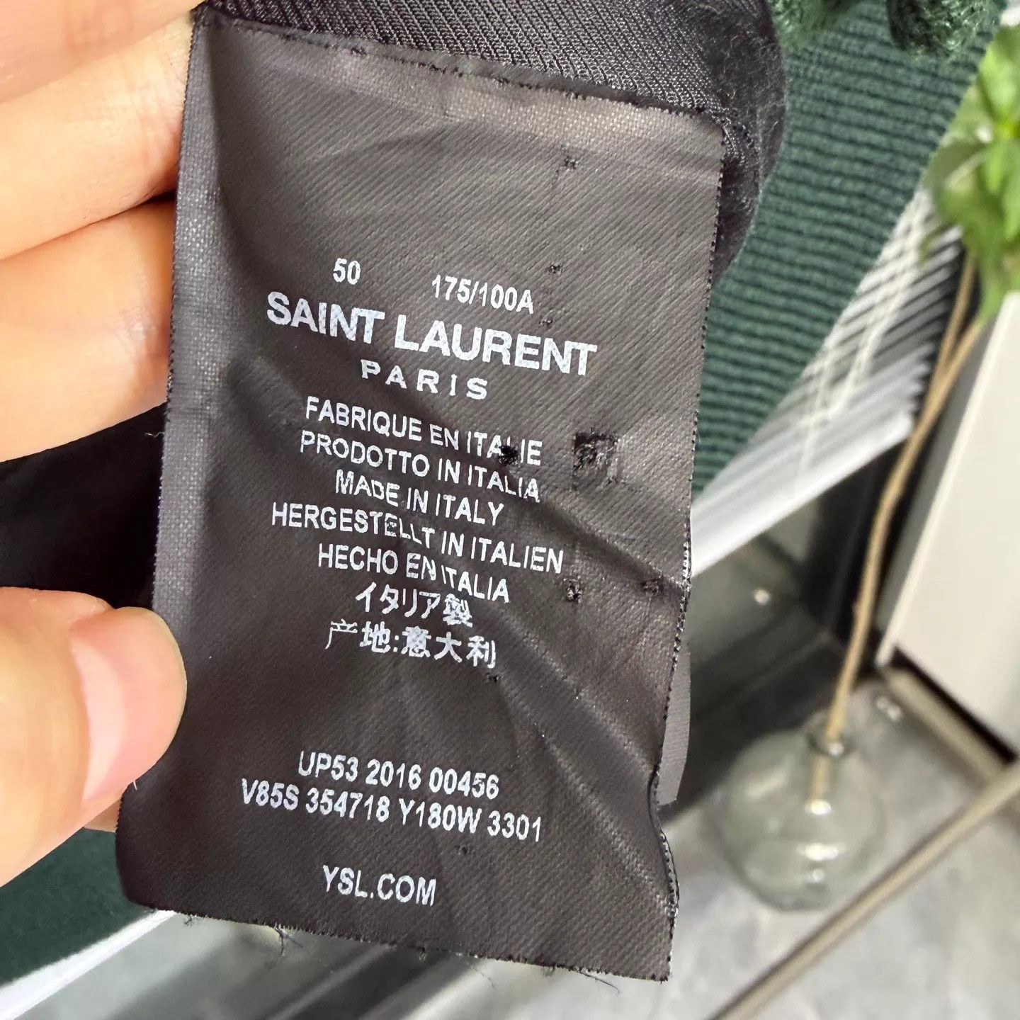 Saint Laurent Paris SLP Baseball Jacket Green Wool Leather 50 Size US M / EU 48-50 / 2 - 4 Thumbnail