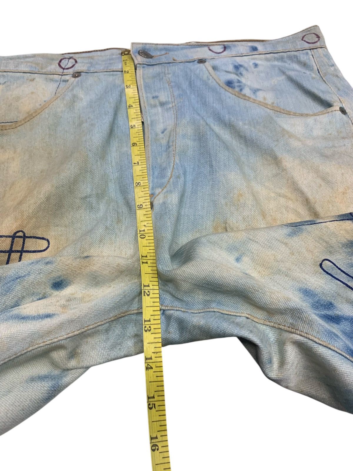 Levi's Vintage Clothing Rare Levi's Engineered Jeans Acid Washed Printed Mens Jeans Size US 35 - 16 Thumbnail