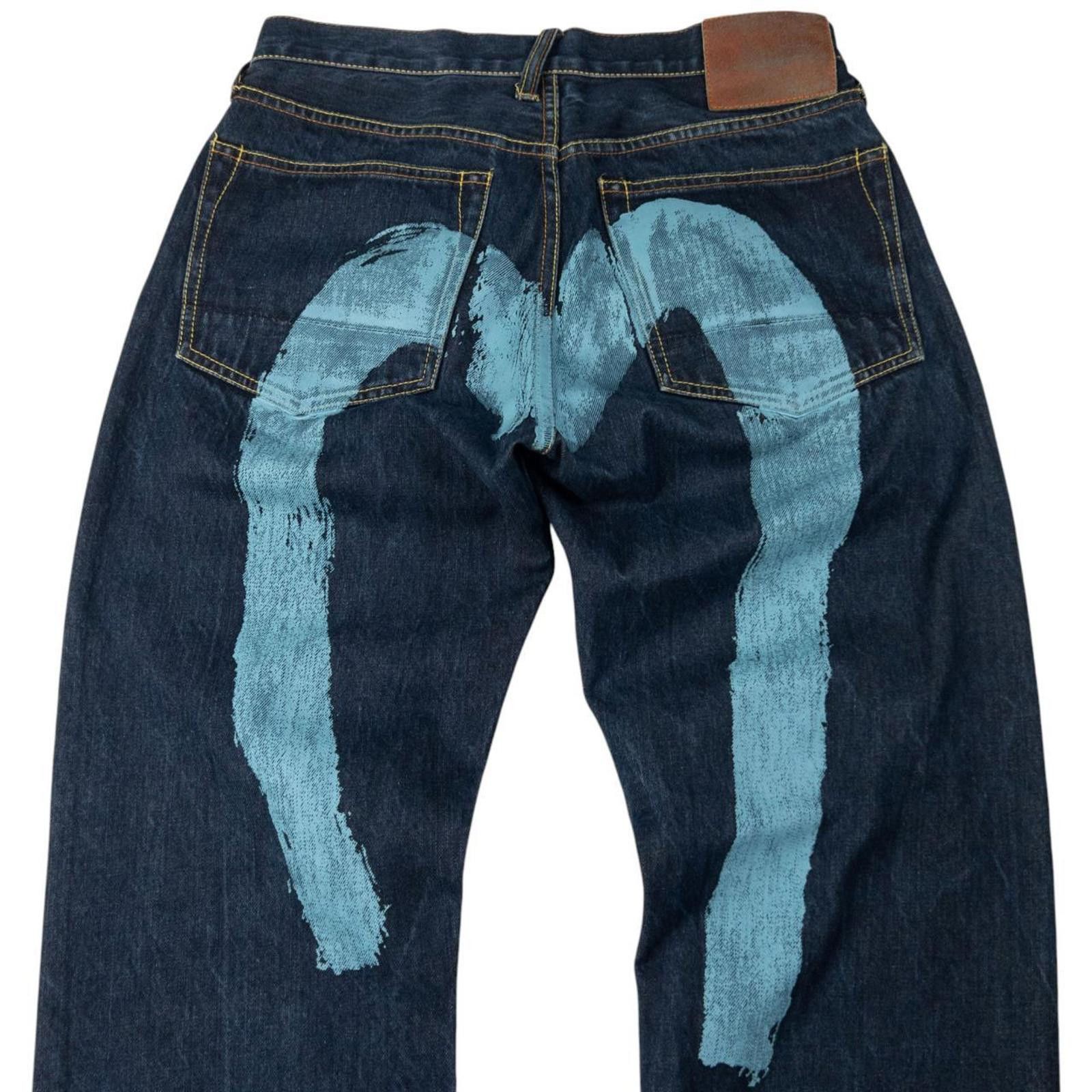 Evisu Vintage Evisu Painted Daicock Japanese Denim Jeans Size W31 Size US 31 - 6 Thumbnail