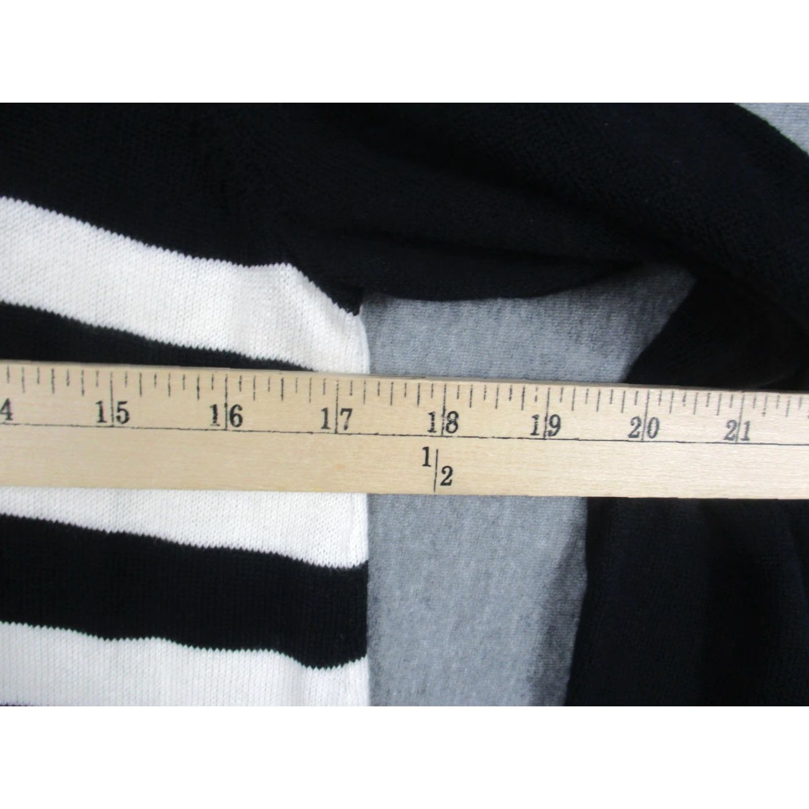 Vintage Hanna Andersson Sweater Dress Womens Medium Black White Stripe Knit Long Sleeve Crew Neck Casual Workwear Seasonal Fall Winter Size M / US 6-8 / IT 42-44 - 6 Thumbnail