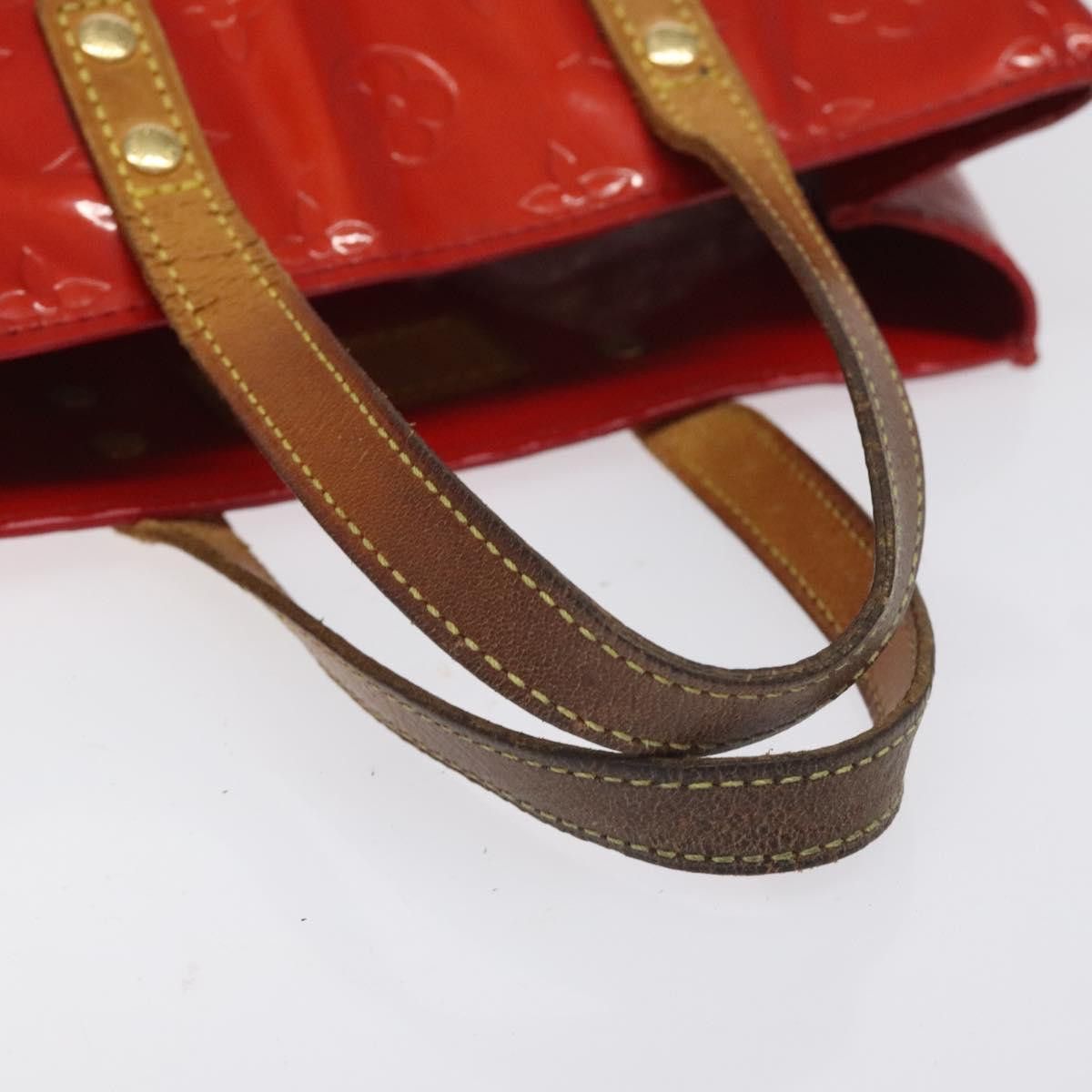 Louis Vuitton LOUIS VUITTON Monogram Vernis Reade PM Hand Bag Red Rouge Size ONE SIZE - 7 Thumbnail