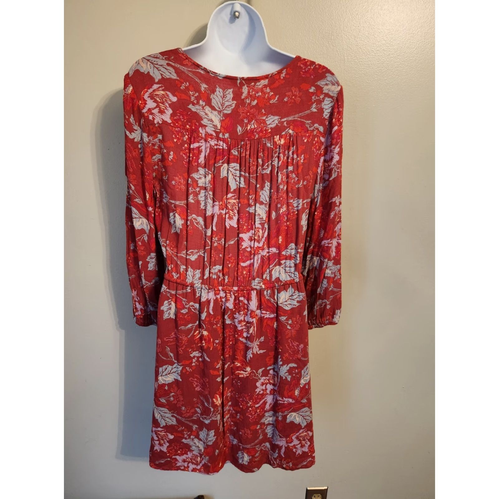 Lucky Brand Lucky Brand Floral Boho Hippie Sheath Dress XS Women Multicolor V-Neck Short Casual Size XS / US 0-2 / IT 36-38 - 5 Thumbnail
