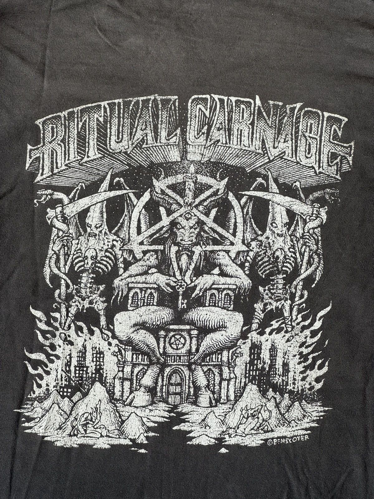 Band Tees × Nirvana × Vintage Vintage Ritual Garnage Metal Core LongSleeves /Bjork Sade Size US M / EU 48-50 / 2 - 1 Thumbnail