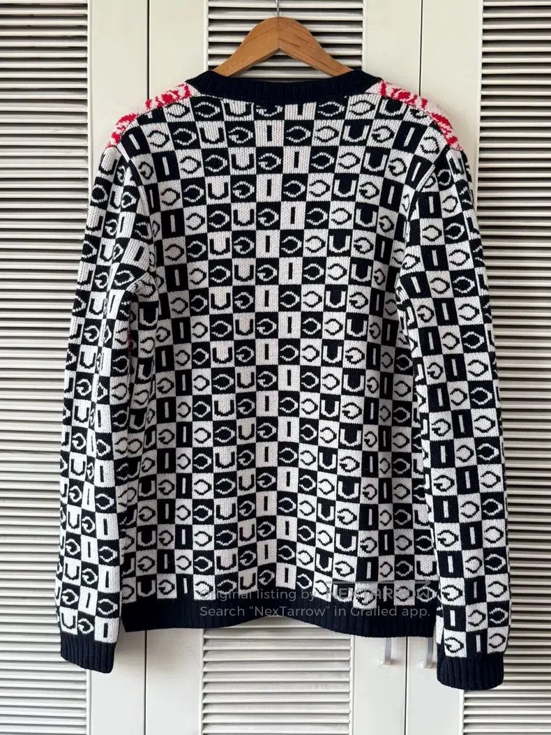 Gucci Gucci Red and white colour-matched diamond-plaid wool card Size L / US 10 / IT 46 - 2 Thumbnail