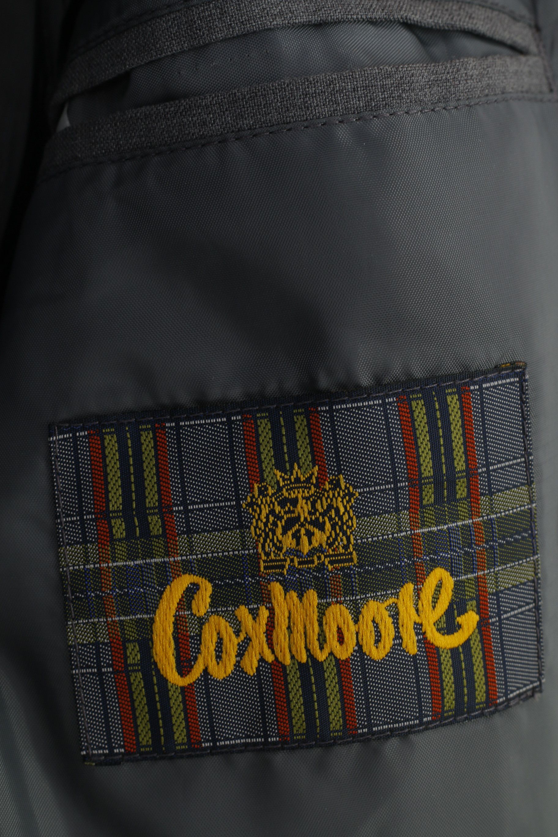 Vintage Coxmoore Men 42 Blazer Grey Wool Breasted 1655 Size 42R - 4 Thumbnail