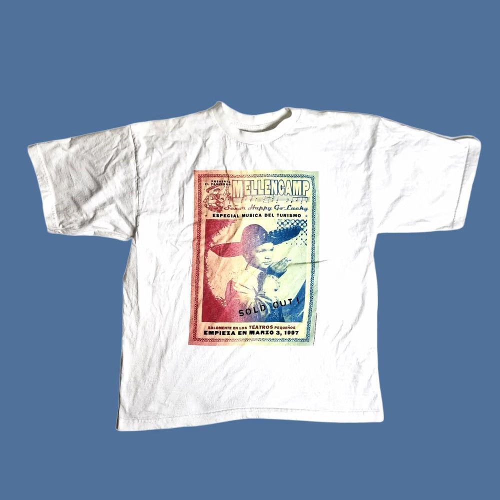 Vintage VINTAGE John Mellencamp Senor Happy Go Lucky Tour 1997 T-Shirt L White Mens Size US L / EU 52-54 / 3 - 1 Thumbnail