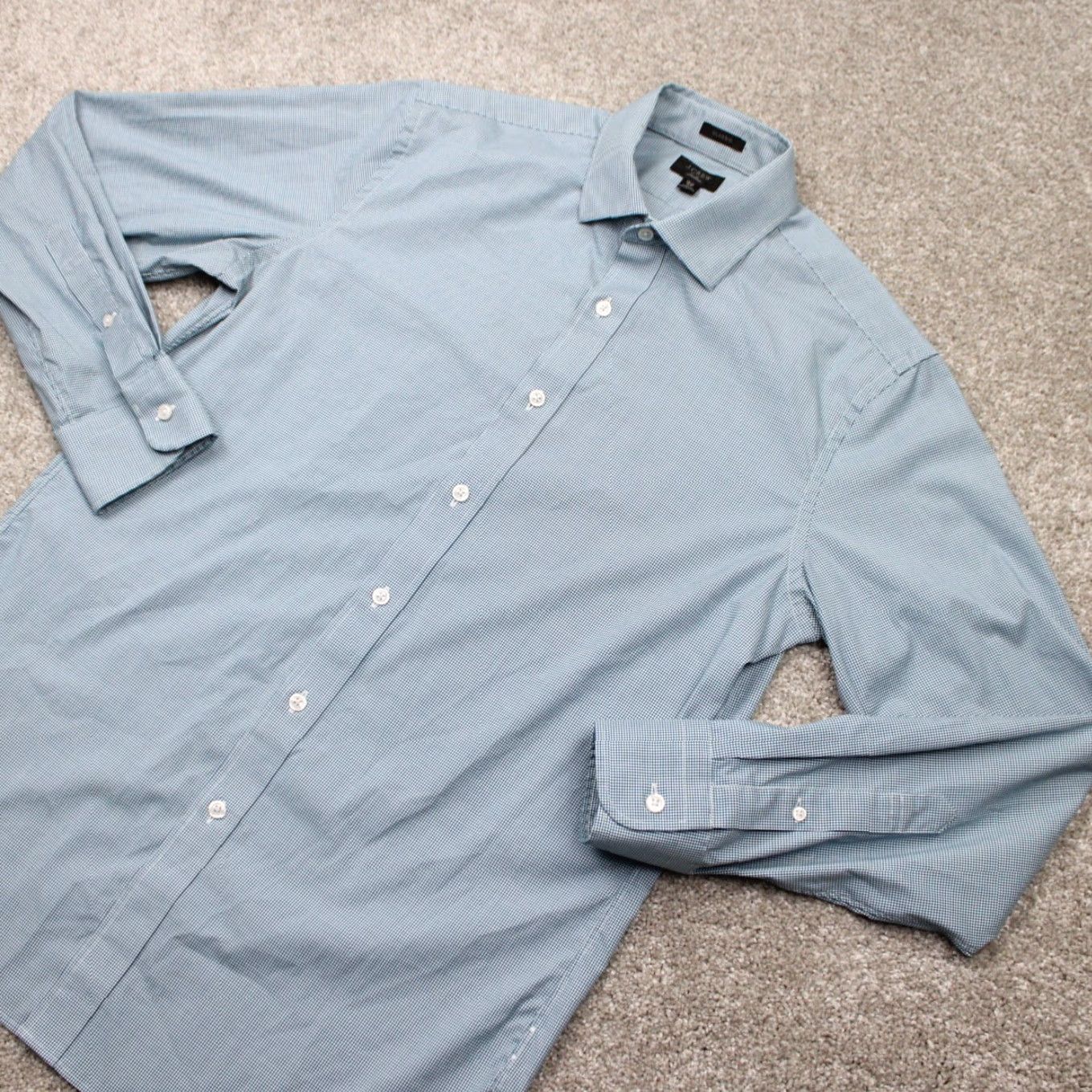 J.Crew J.CREW Ludlow Shirt Mens 15 1/2, 34 Blue/White Classic Fit Cotton Stretch L/S Shirt Size US L / EU 52-54 / 3 - 4 Thumbnail