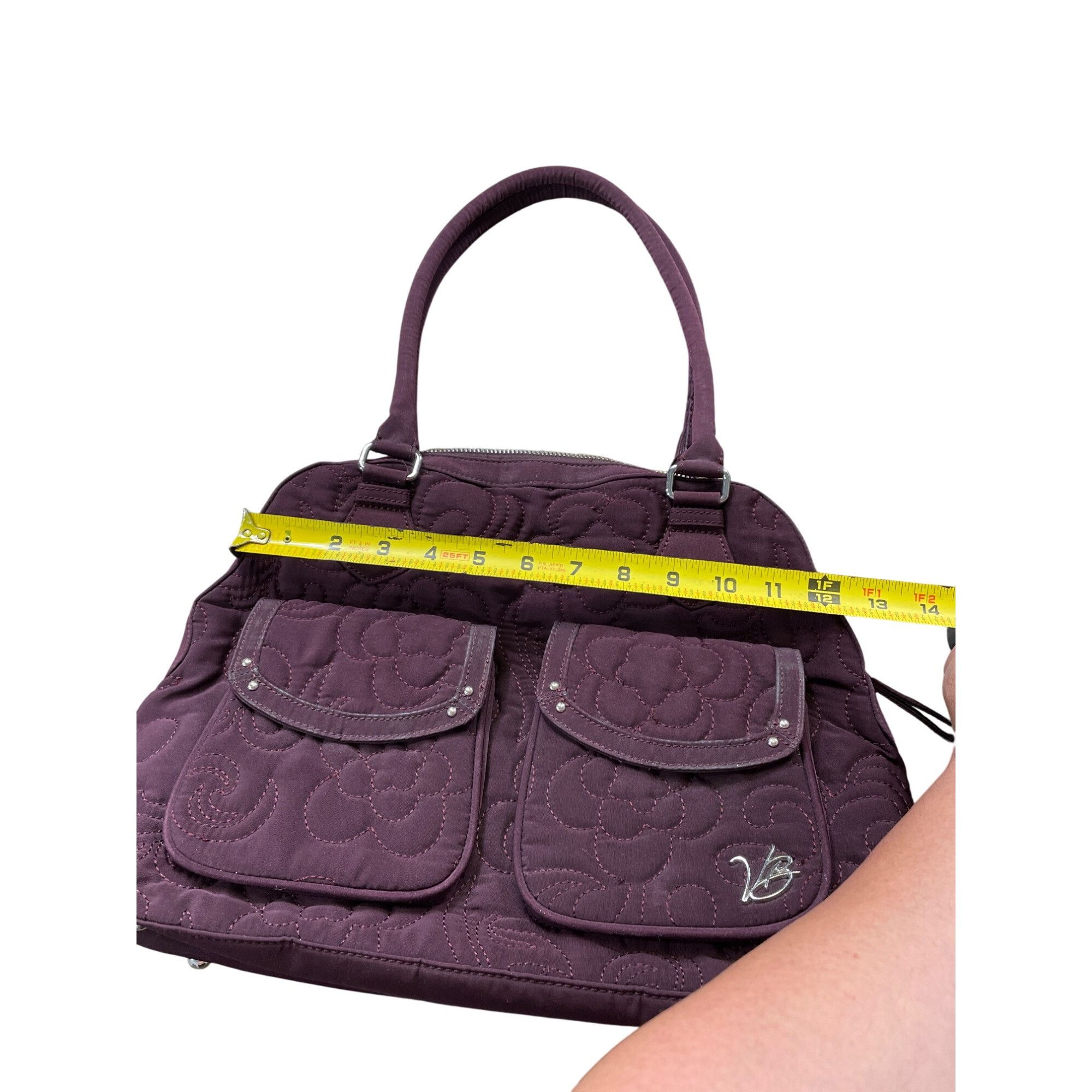 Vera Bradley Vera Bradley Womens Purple Quilted Medium Shoulder handbag m Size ONE SIZE - 8 Thumbnail