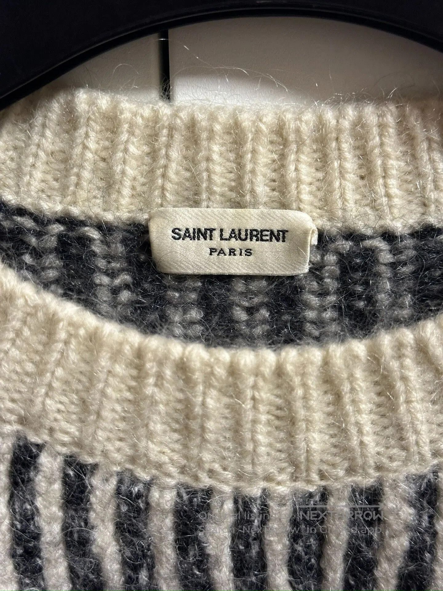 Saint Laurent Paris Saint Laurent Black White Stripe Sweater L. Size US L / EU 52-54 / 3 - 5 Thumbnail