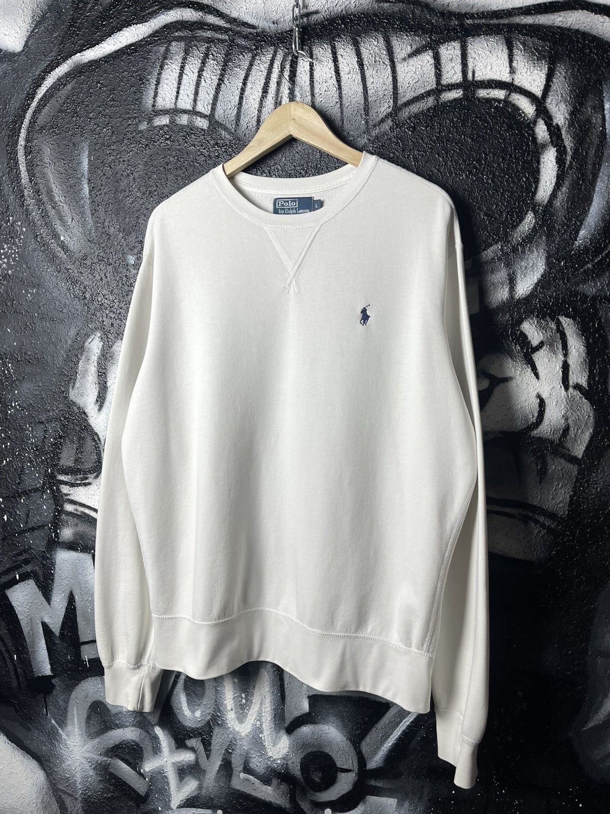 Polo Ralph Lauren × Ralph Lauren × Vintage Polo Ralph Lauren White Sweatshirt Men’s Size L Size US L / EU 52-54 / 3 - 1 Thumbnail