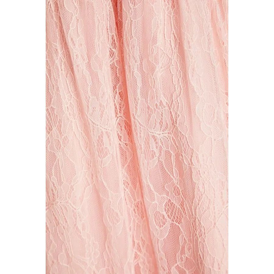 Alice + Olivia Alice + Olivia Charlsie Smocked Lace Maxi Dress Pink size 4 Size S / US 4 / IT 40 - 14 Thumbnail