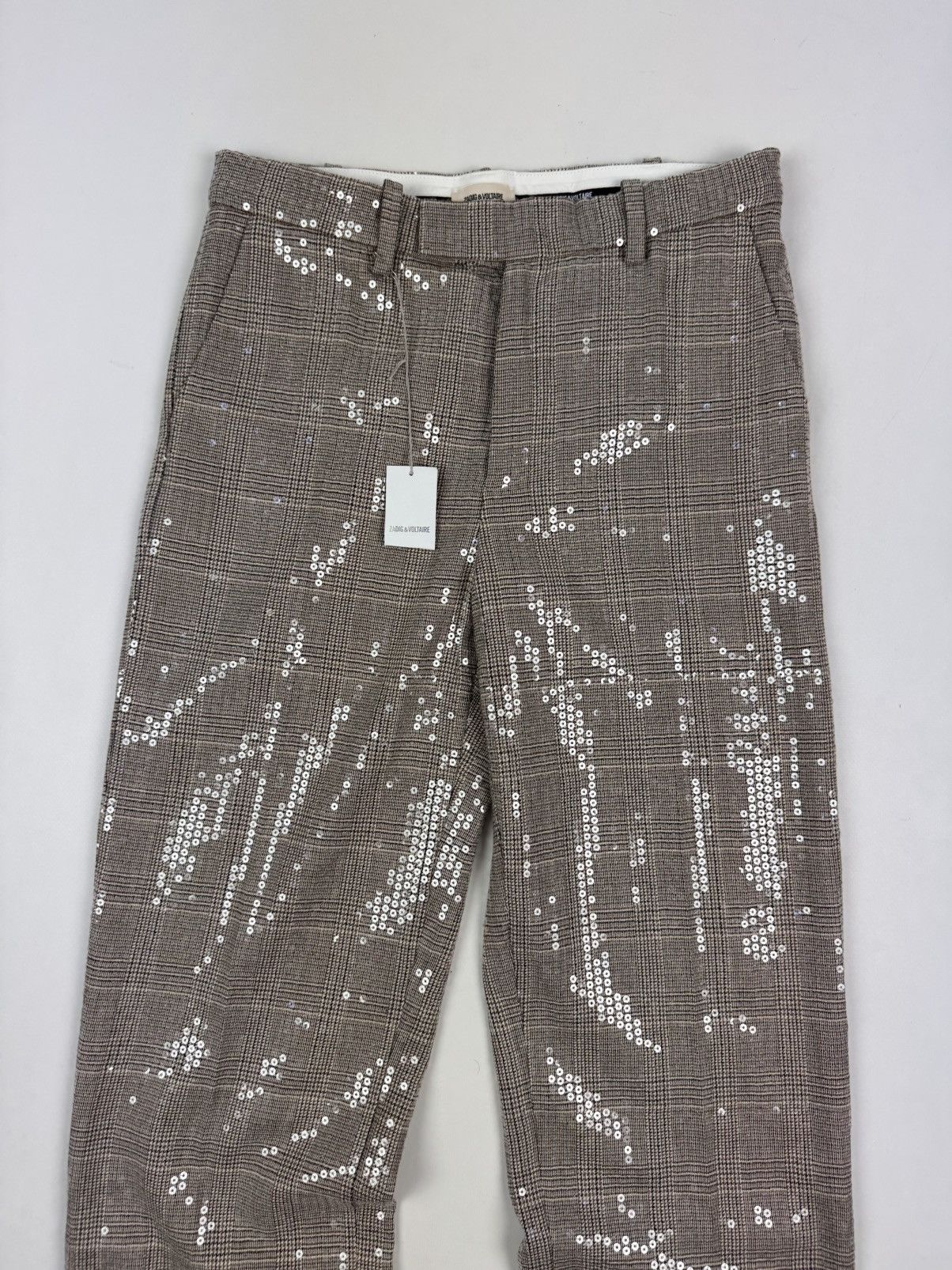 Zadig & Voltaire New! Zadig&Voltaire Peter Car Sequin Beige Women’s Pants Size 26" / US 2 / IT 38 - 7 Thumbnail