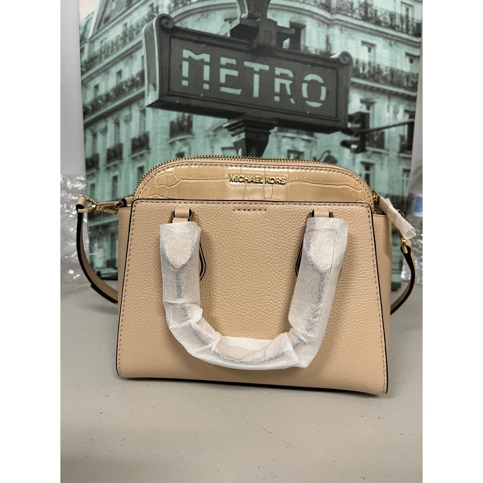 Michael Kors Michael Kors Daria 35T1GDIS5E Small 2IN1 Satchel In Buff Size ONE SIZE - 9 Thumbnail