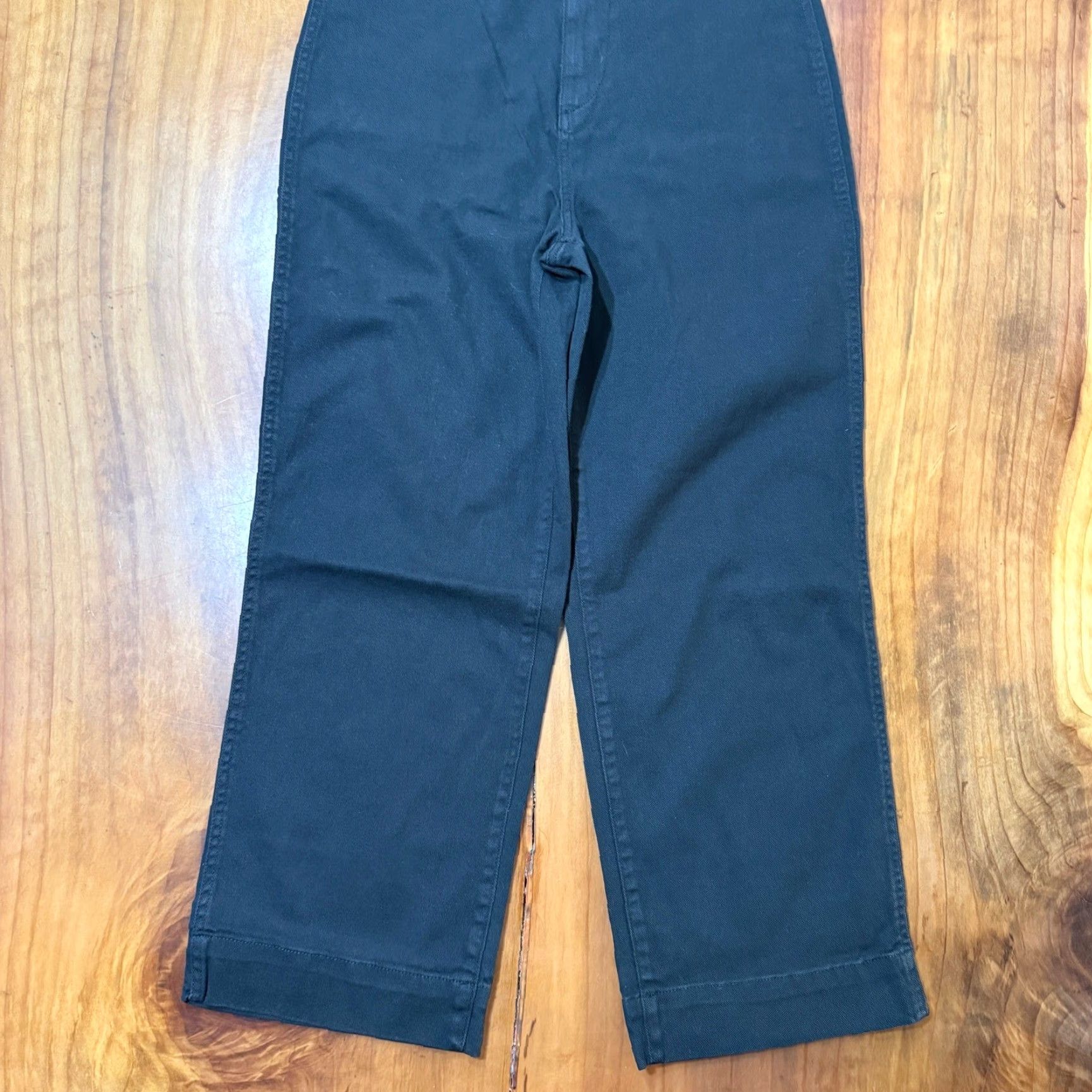 Quince Quince Jeans Wide-Leg Dark Denim 28 x 26 High Rise Black Womens 5-Pocket Stretch Cotton Denim Flare Vintage No Size 28" / US 6 / IT 42 - 3 Thumbnail
