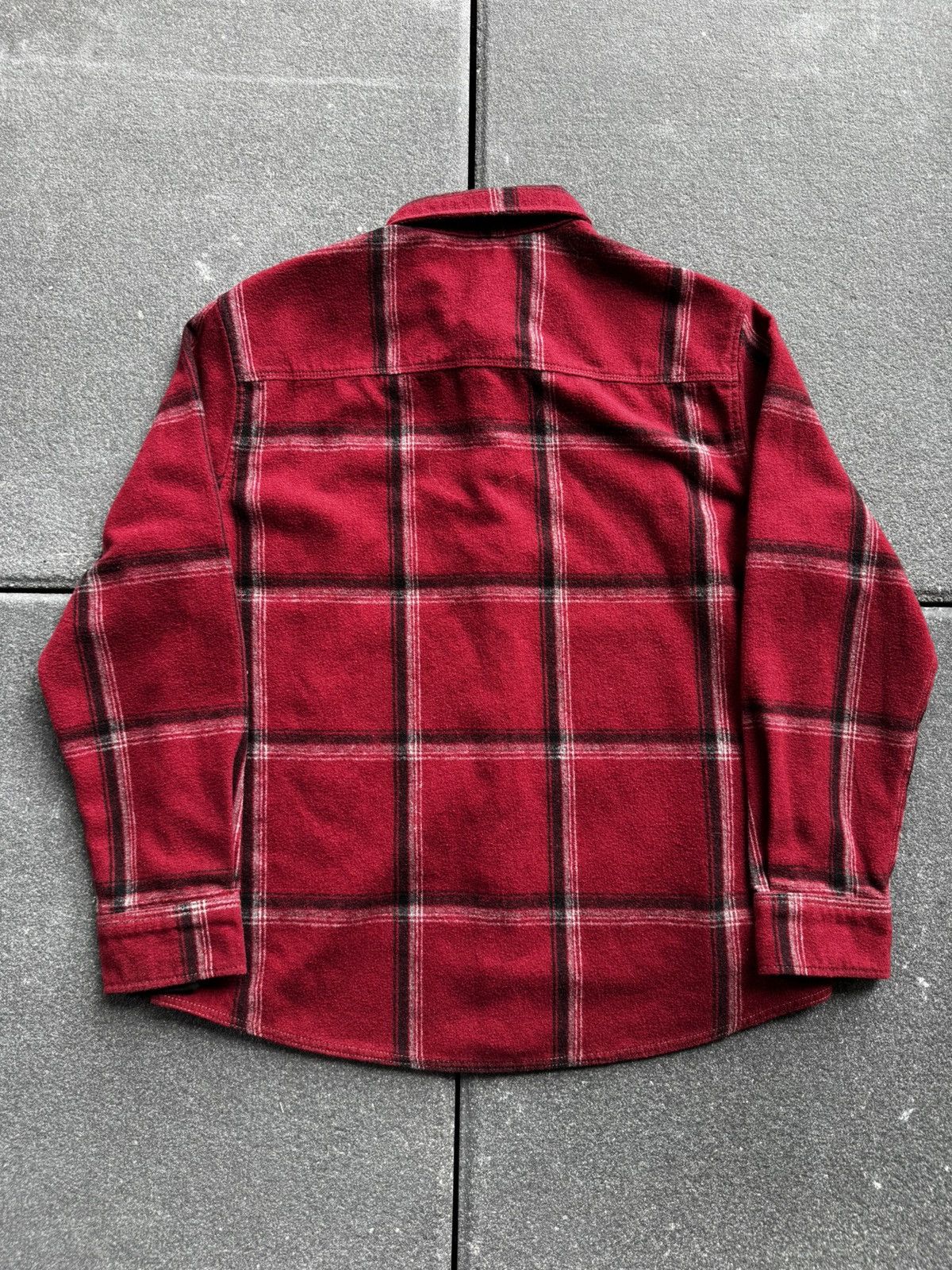 Carhartt CRAZY Y2K CRIMSON WOOL FLANNEL HEAVYWEIGHT SHIRT Size US XL / EU 56 / 4 - 3 Thumbnail