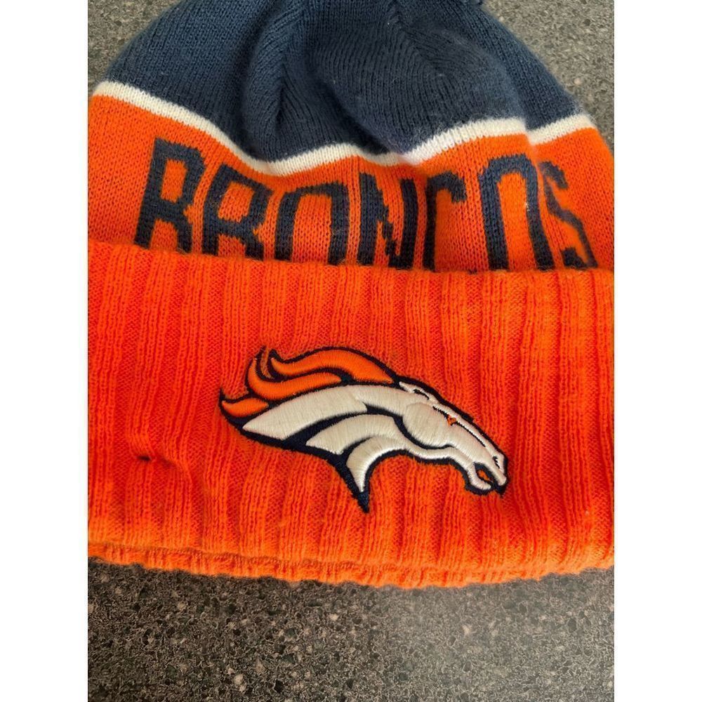 New Era Denver Broncos New Era Orange Marl Cuffed Knit Hat with Pom Size ONE SIZE - 5 Thumbnail