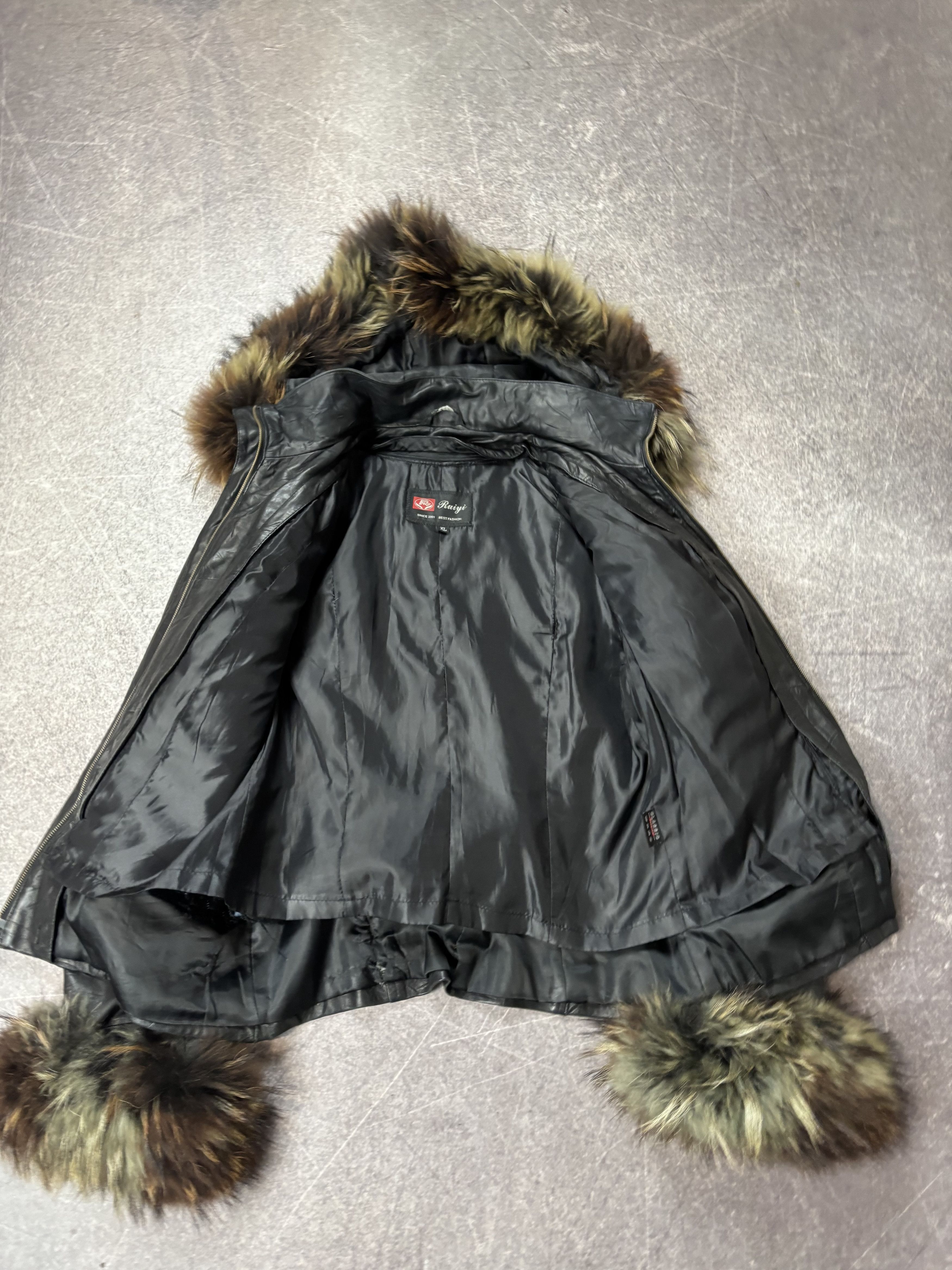 Tornado Mart JAPANESE RICK OWENS TYPE! RARE FUR/LEATHER BOMBER JACKET Size US S / EU 44-46 / 1 - 9 Thumbnail