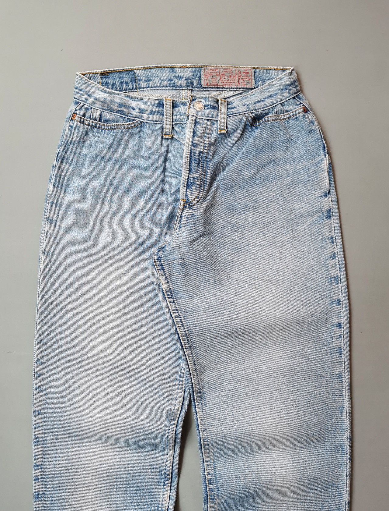 Levi's Curvy fit Made in UK 90s Vintage Levis 901 Jeans Women Size 27" / US 4 / IT 40 - 6 Thumbnail