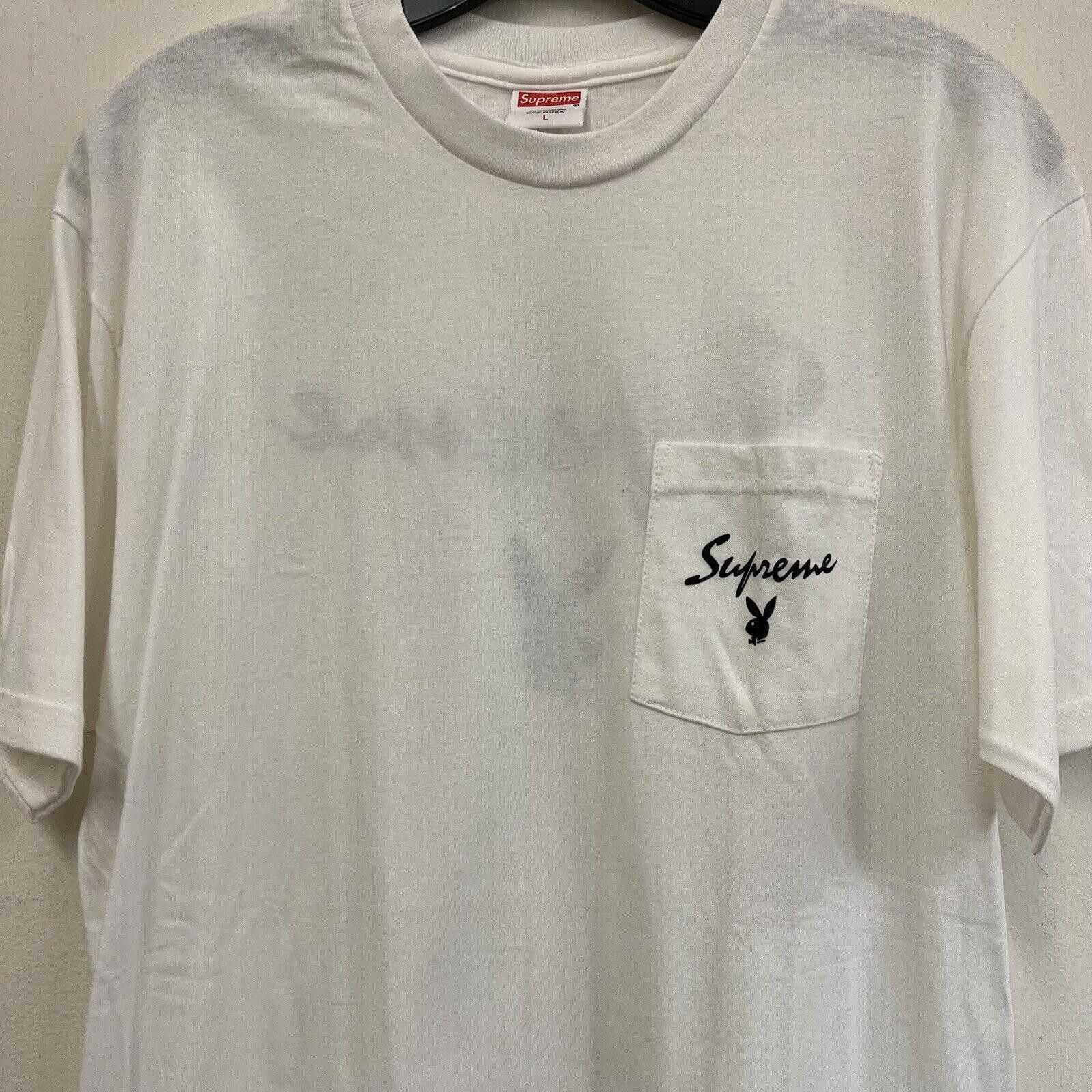 2011 SUPREME PLAYBOY POCKET TEE WHITE L