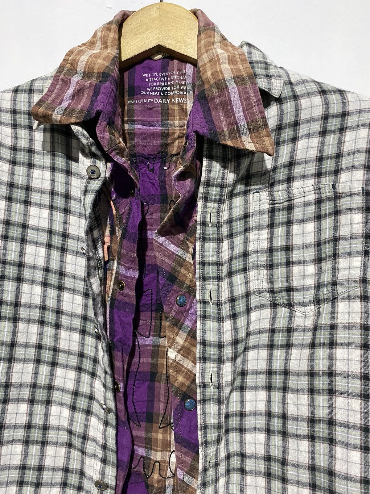 PPFM 1/1 Blue tail Double Layers skull flanel Shirts Size US S / EU 44-46 / 1 - 7 Thumbnail