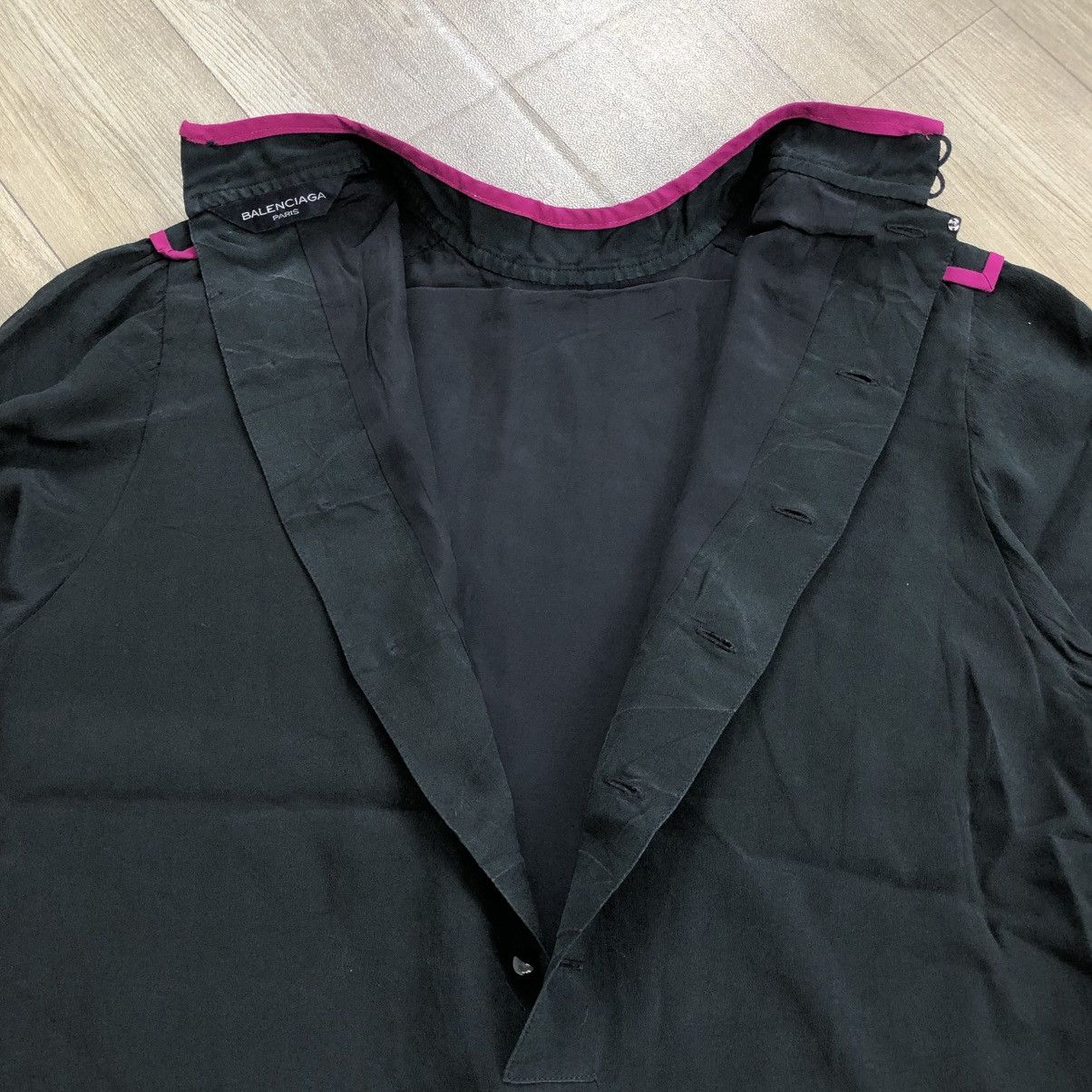 Balenciaga × Vintage Vintage Balenciaga Paris Kimono Style Back Button Up Luxury Size M / US 6-8 / IT 42-44 - 14 Thumbnail