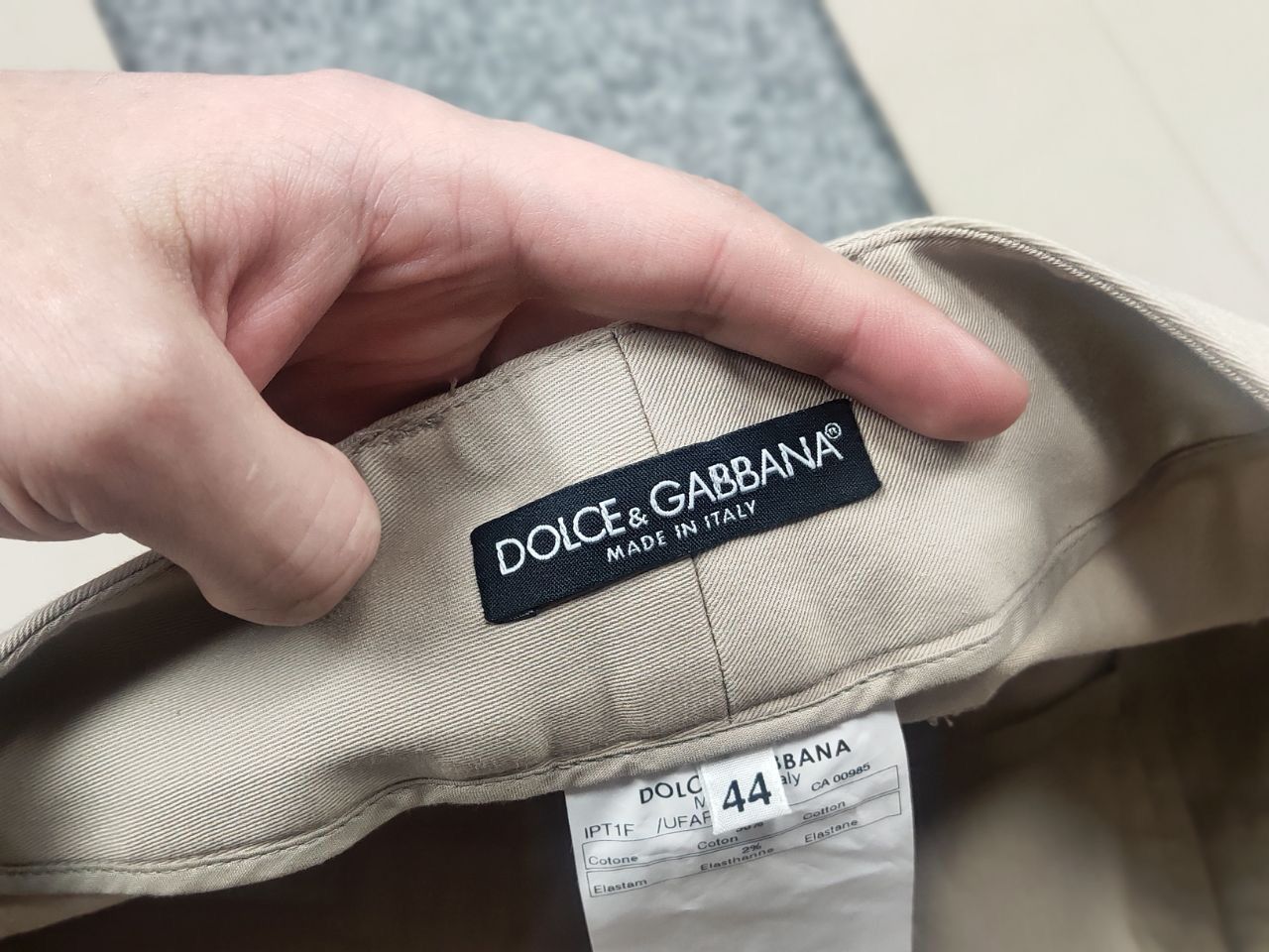 Dolce & Gabbana Dolce & Gabbana Womens Beige Casual Straight Leg Pants Size 30" / US 8 / IT 44 - 11 Thumbnail