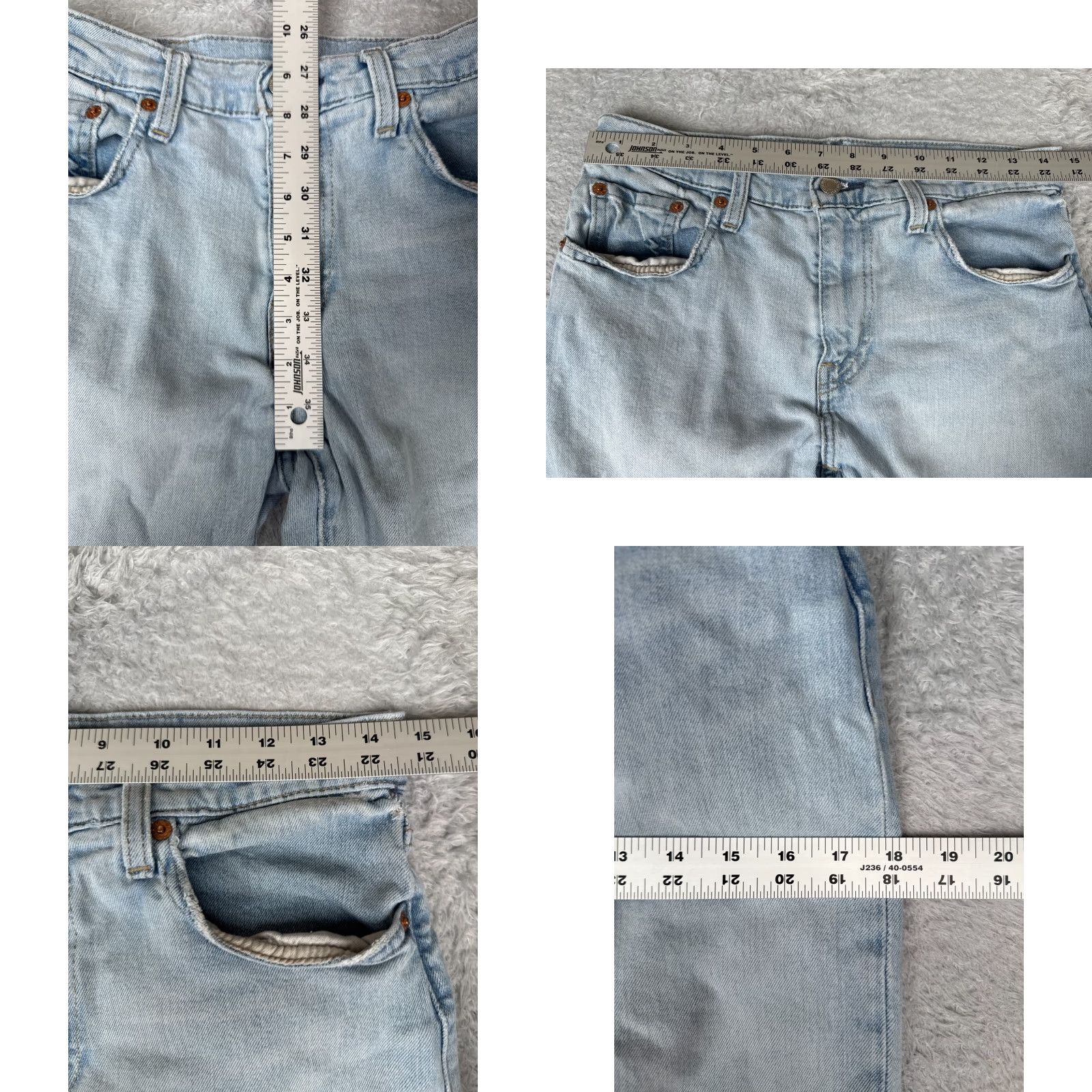 Levi's VINTAGE Levis 502 Jeans Adult 30x32 Blue Denim Straight Slim Medium Cotton Blend 5-Pocket Design Men Mens Jeans Size US 30 / EU 46 - 9 Thumbnail