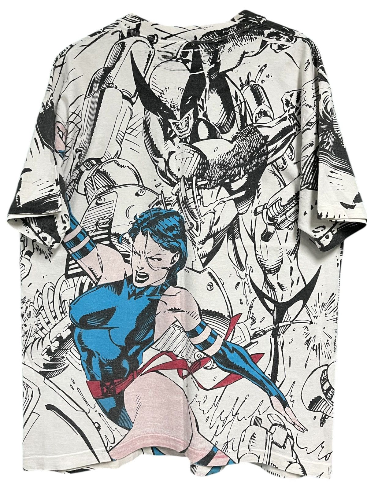Band Tees Vintage X-Men Wolverine 90s AOP t shirt 1991 Size US XL / EU 56 / 4 - 2 Thumbnail