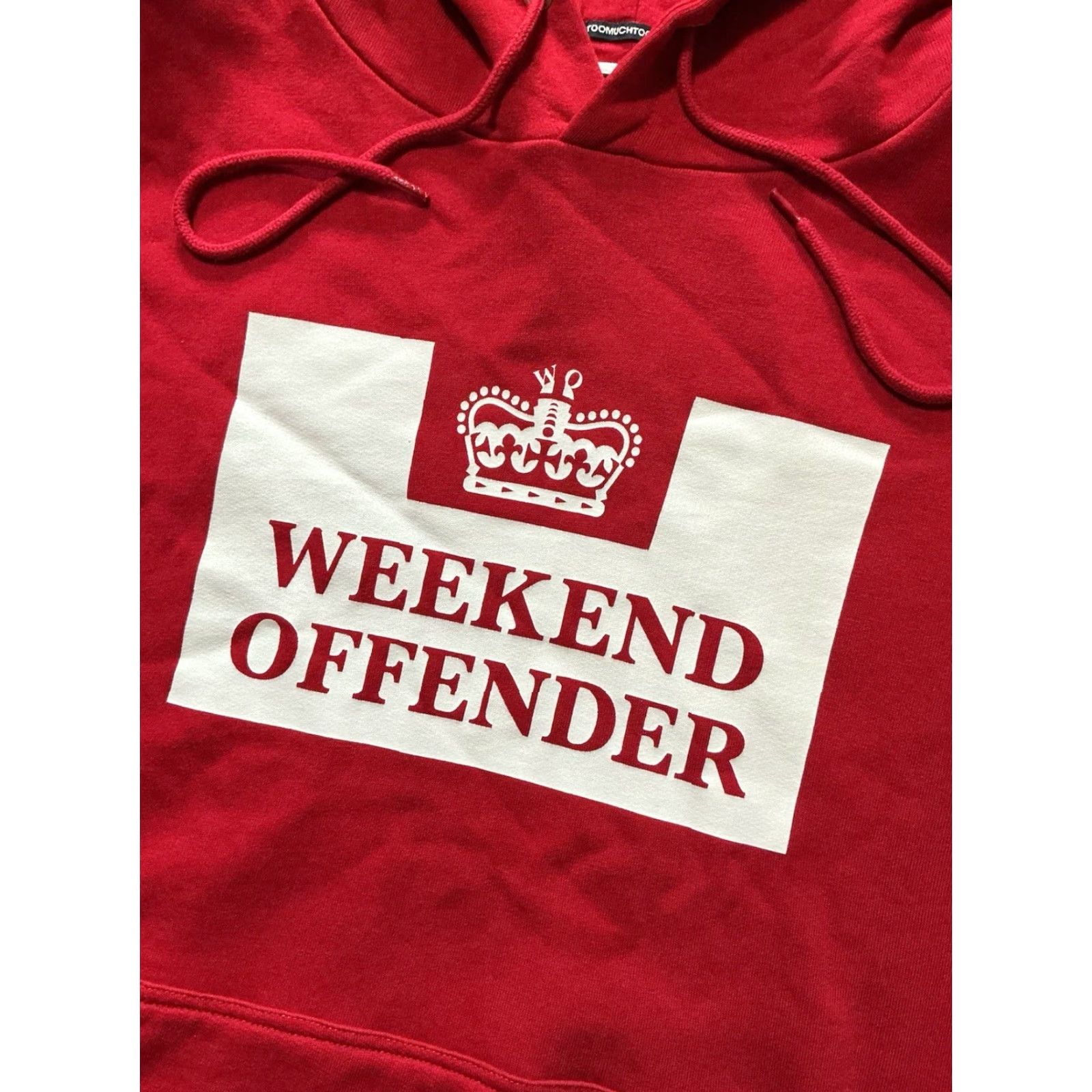 Weekend Offender VINTAGE Weekend Offender HM Service Crown Graphic Admit Nothing Red Pullover Hoodie M Mens Size US M / EU 48-50 / 2 - 5 Thumbnail