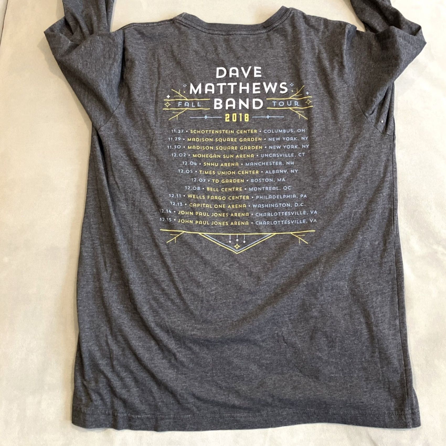 Vintage DAVE MATTHEW BAND 2018 Fall Tour Long Sleeve T Shirt Medium Men's Size US M / EU 48-50 / 2 - 4 Thumbnail