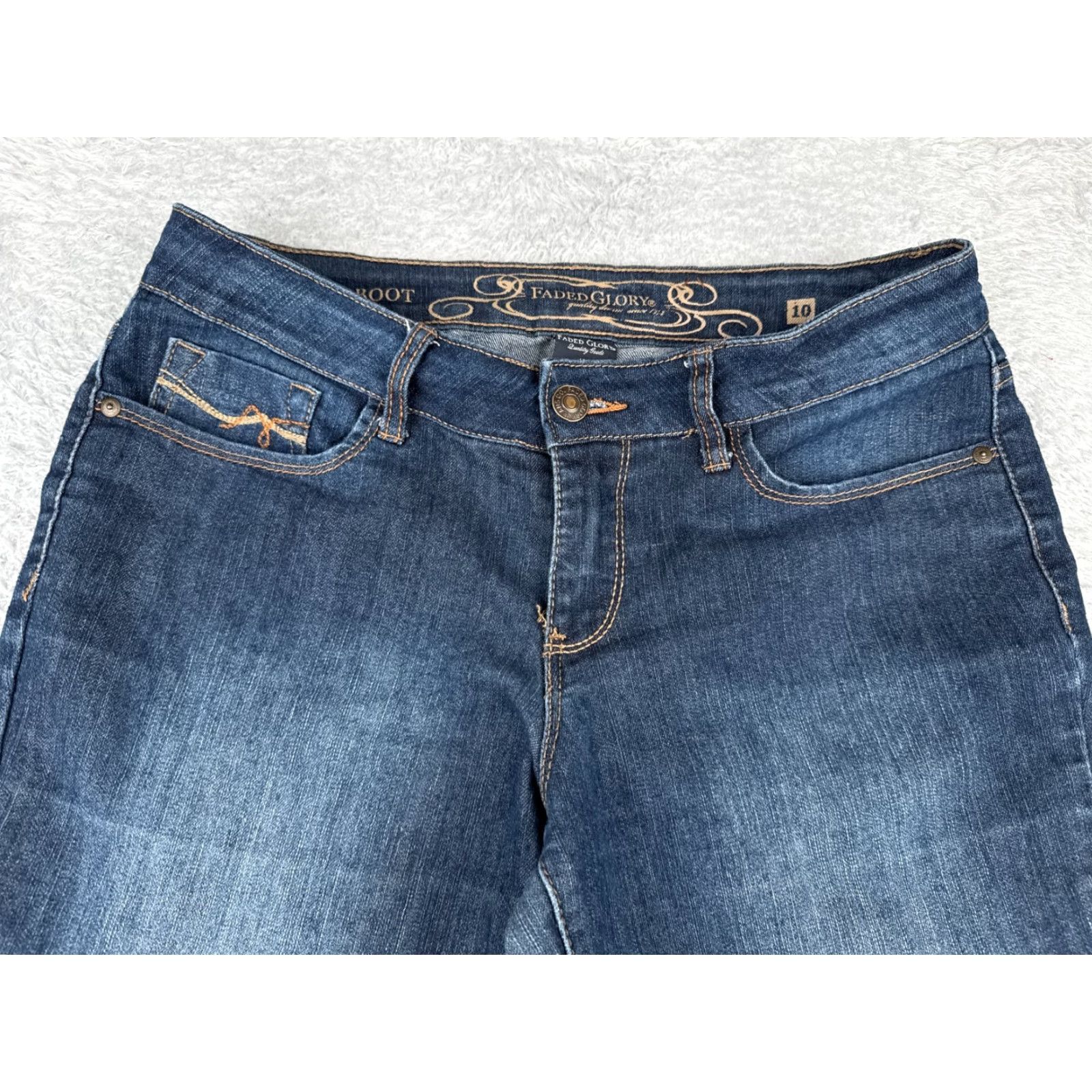 Faded Glory Faded Glory Jeans Womens 10P Blue Denim Stretch Bootcut Cotton Blend 32x30 Size 32" / US 10 / IT 46 - 4 Thumbnail