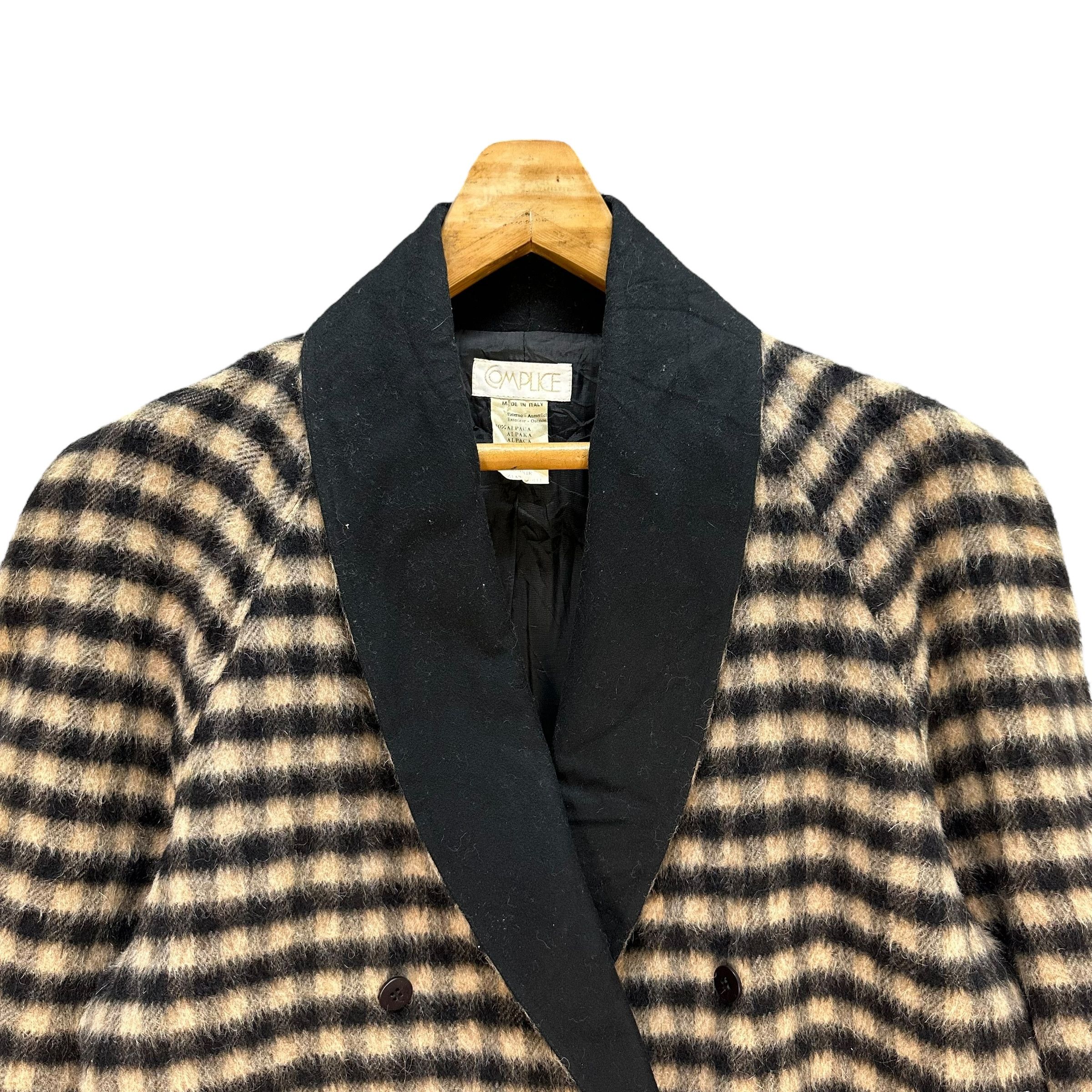 Vintage 90's COMPLICE Checked Double Breast Coat Jacket #A69-1667 Size M / US 6-8 / IT 42-44 - 2 Thumbnail