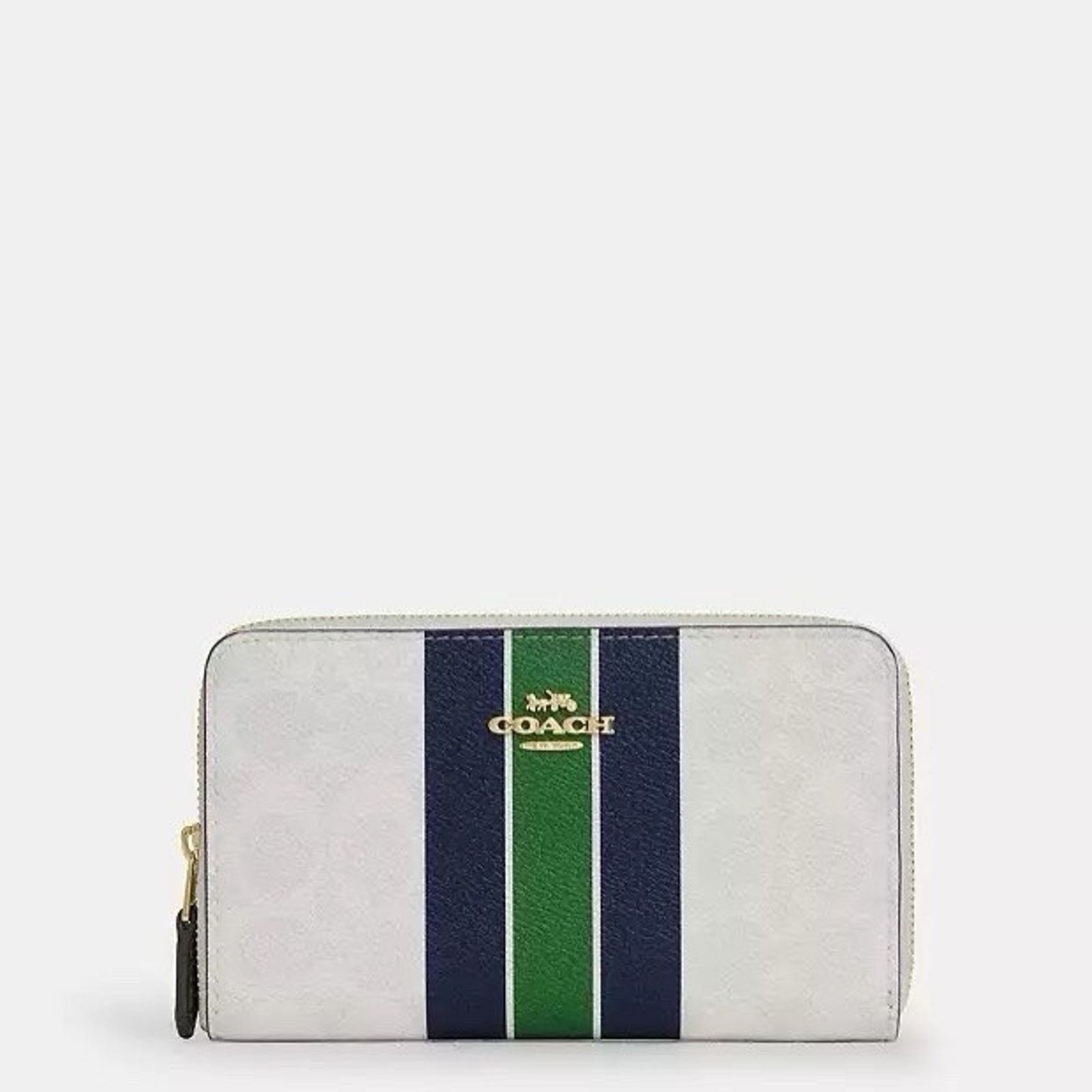 Coach NWT COACH Medium Id Zip Wallet Varsity Stripe CBO79 Size ONE SIZE - 2 Thumbnail