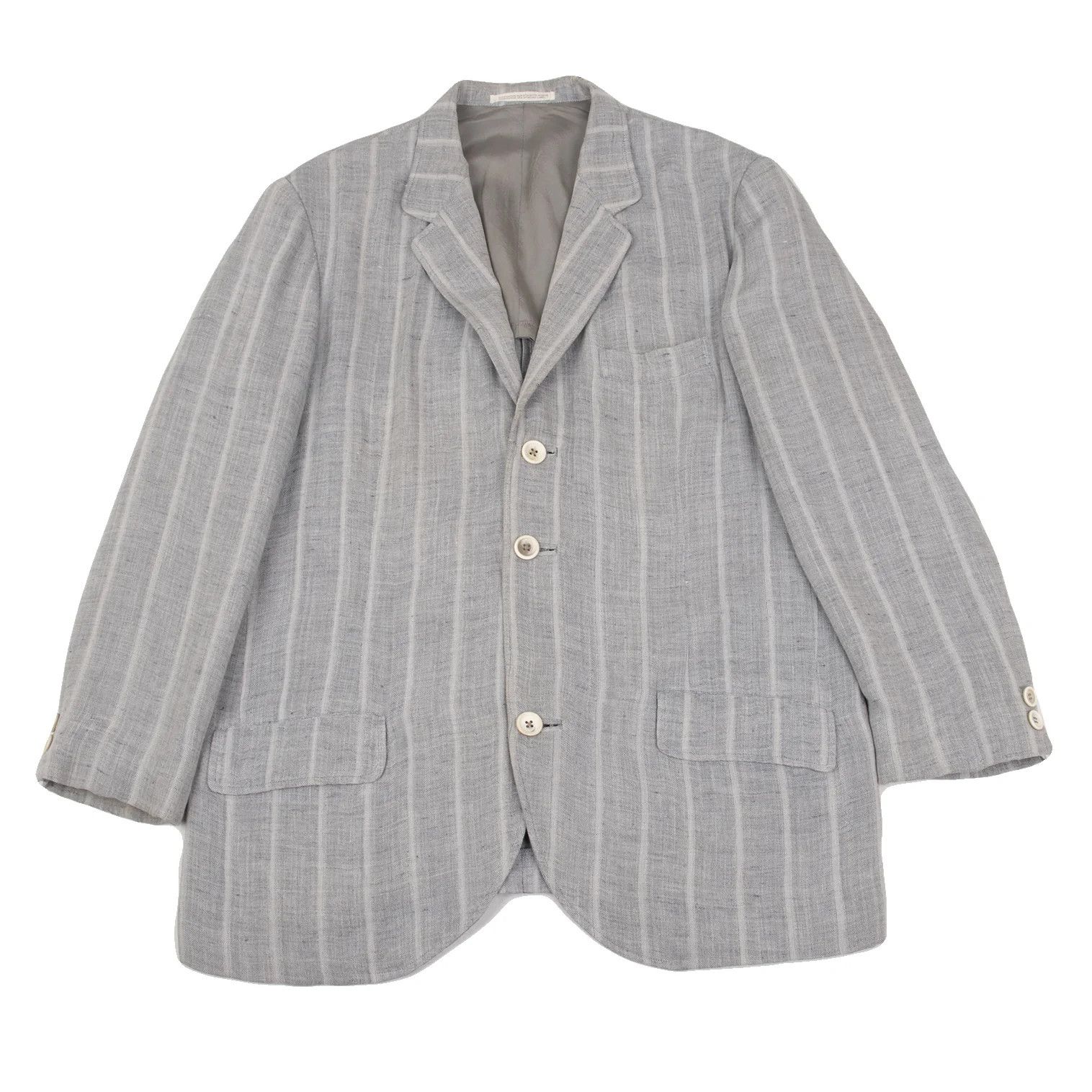Yohji Yamamoto Yohji Yamamoto Linen Blend Stripe Suit Size US M / EU 48-50 / 2 - 2 Thumbnail